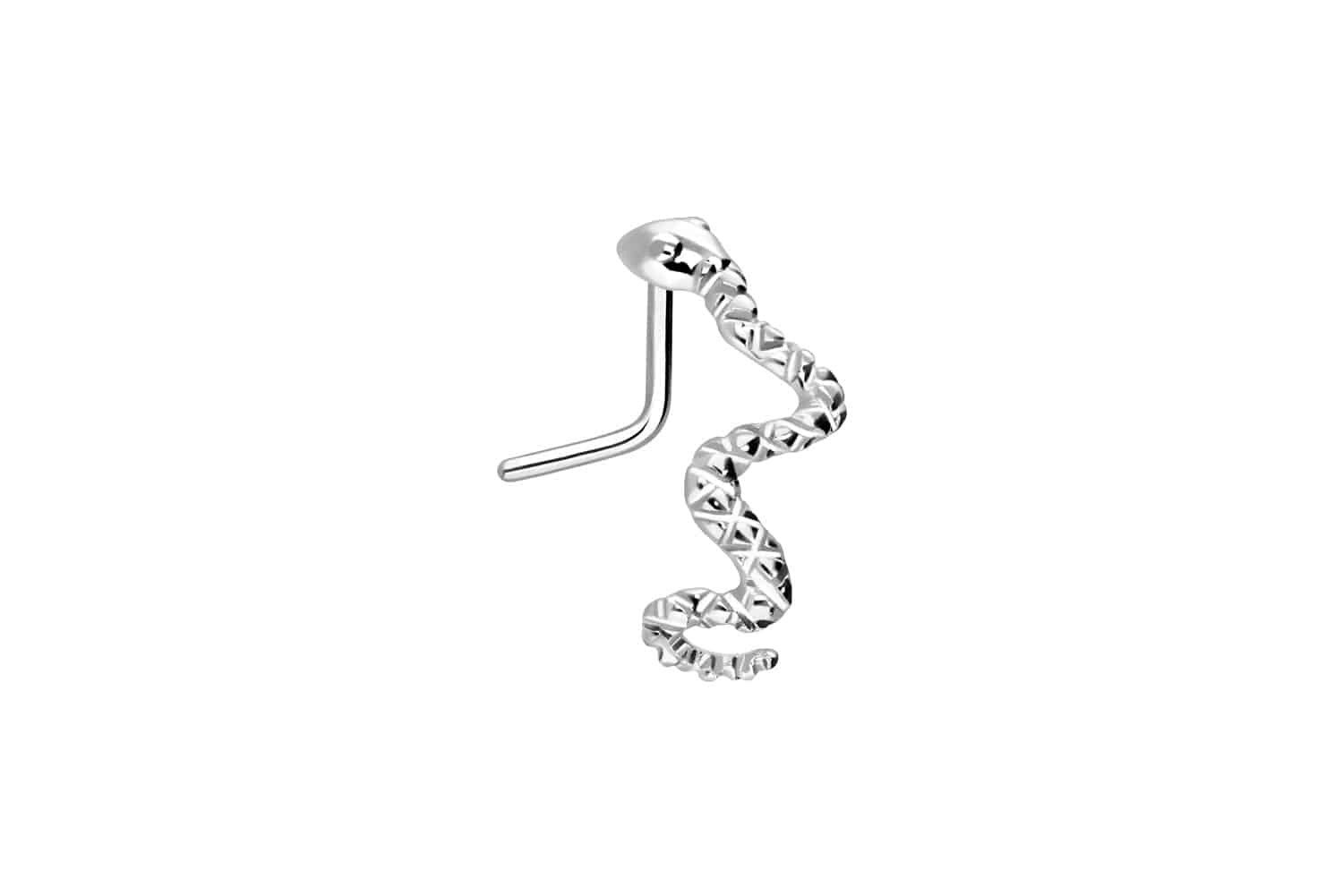 PIERCINGLINE Nasenpiercing Chirurgenstahl Nasenstecker SCHLANGE (Nasenstecker, 1-tlg)