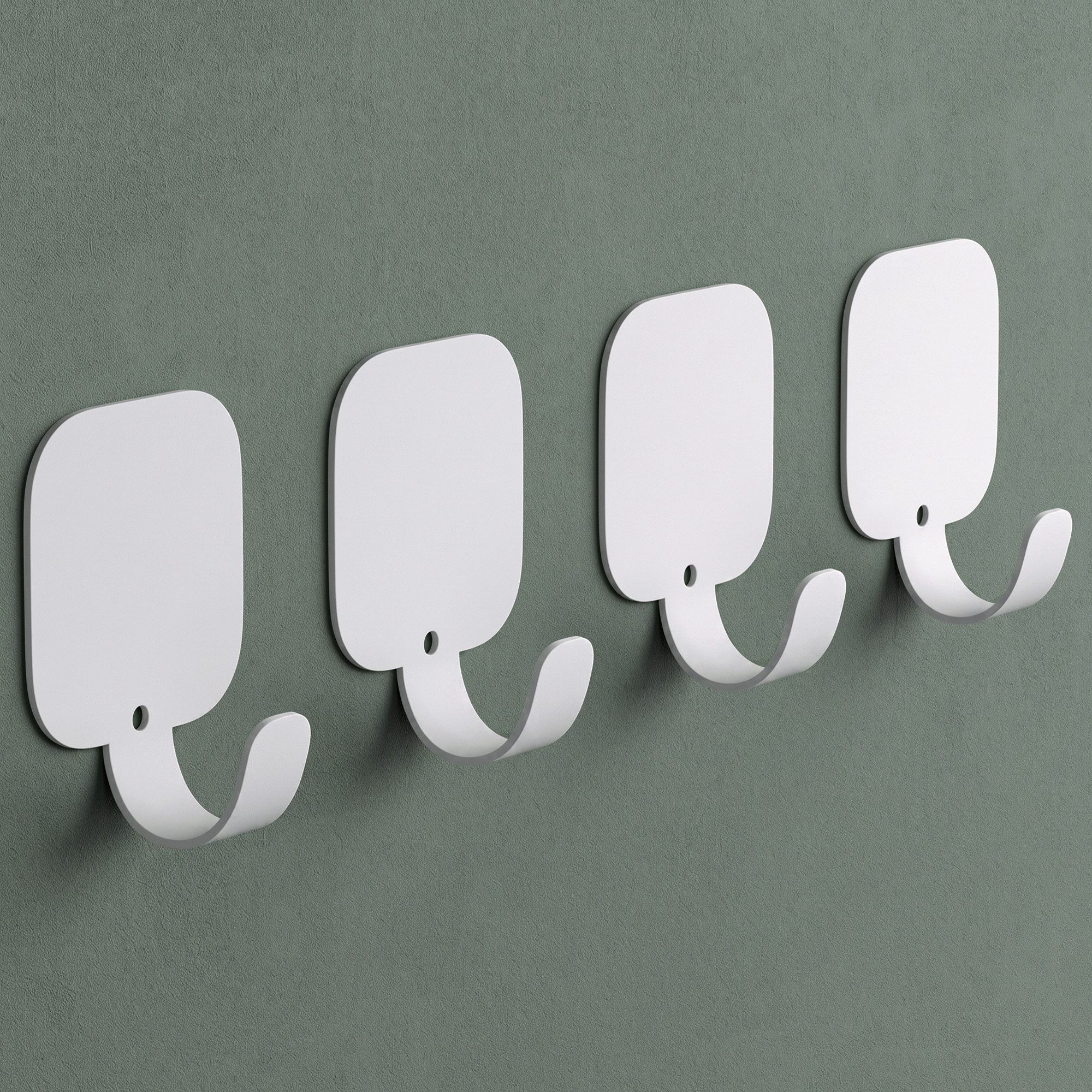 Mai & Mai Wandhaken Kleiderhaken 4 Stück ohne Bohren Aluminium Badezimmer Küche Stalo-15, Duschen, Schlafzimmer, Küche, Badezimmer, (4-St), Abgerundete Ecken,rostbeständig, individuell kombinierbar