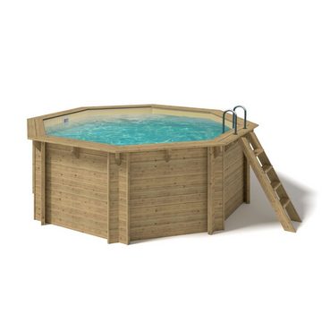 Paradies Pool Pool, Holzpool Kalea 436x138cm, Folie sand 0,8mm