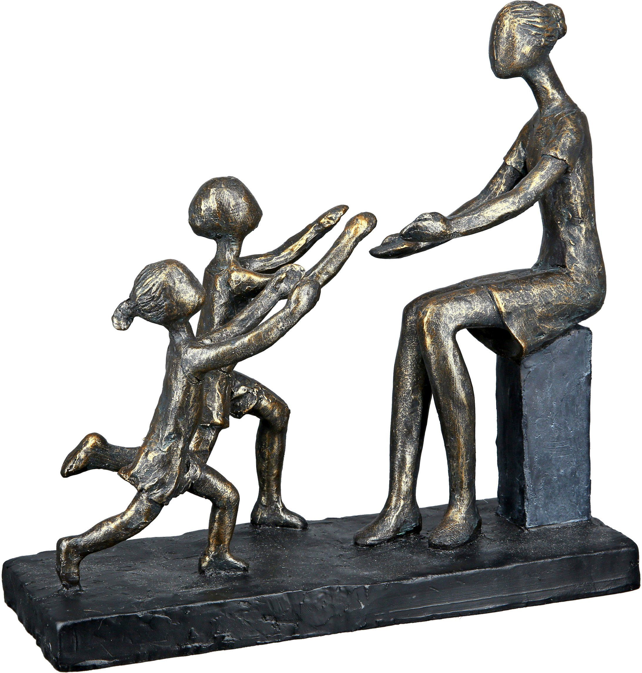 Casablanca by Gilde Dekofigur Skulptur In meine Arme, bronzefarben/grau (1  St), grau, Maße: H.23cm x B.23,5cm x