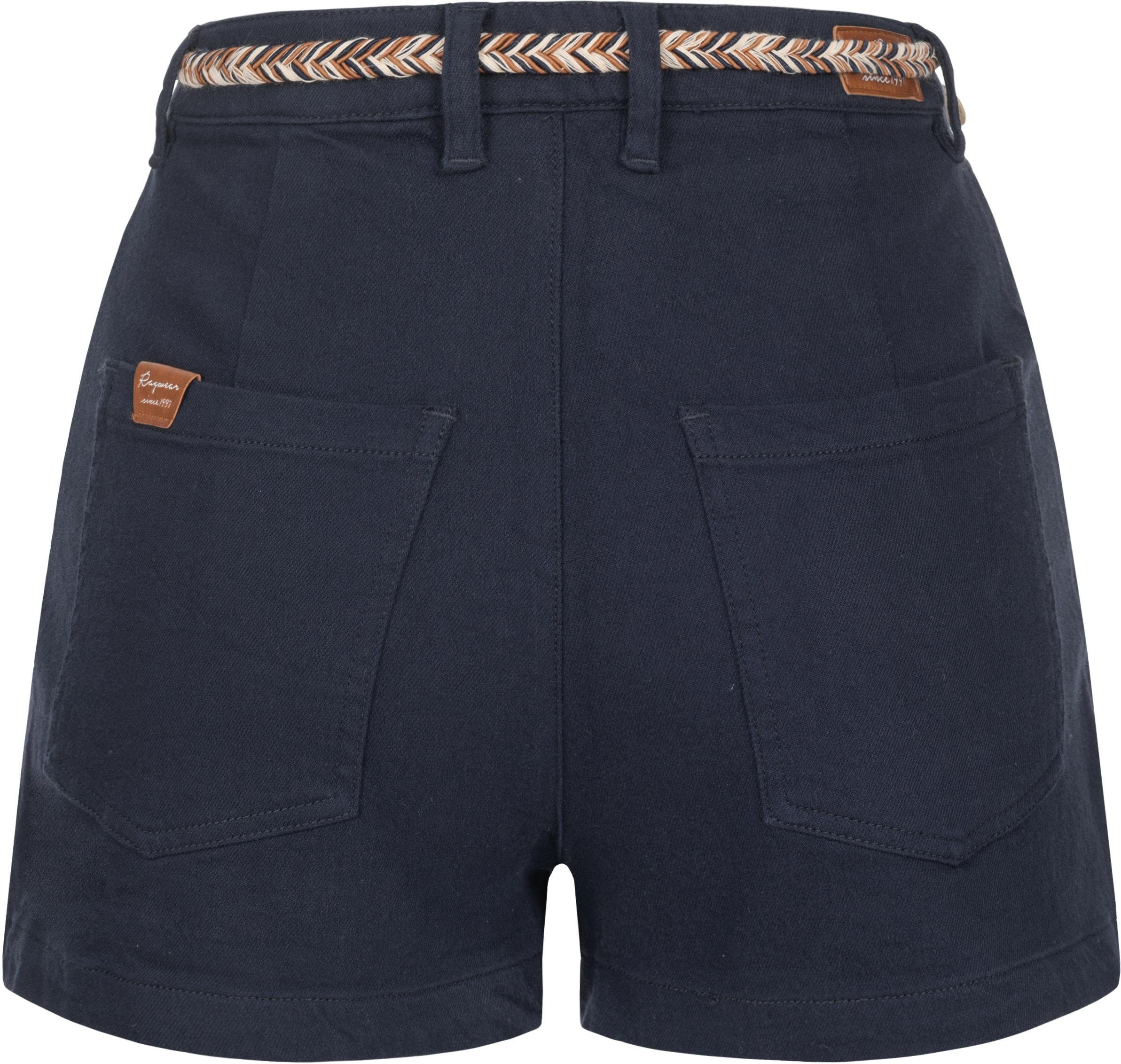 Sorenn Intl. mit Hose kurze Ragwear Flechtgürtel blau Chinoshorts hochwertigem