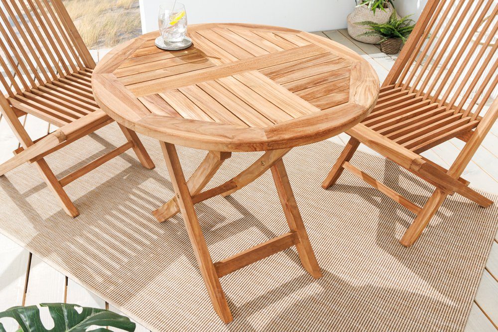 riessambiente Gartentisch EMPIRE TEAK Ø70cm natur (Einzelartikel, 1St