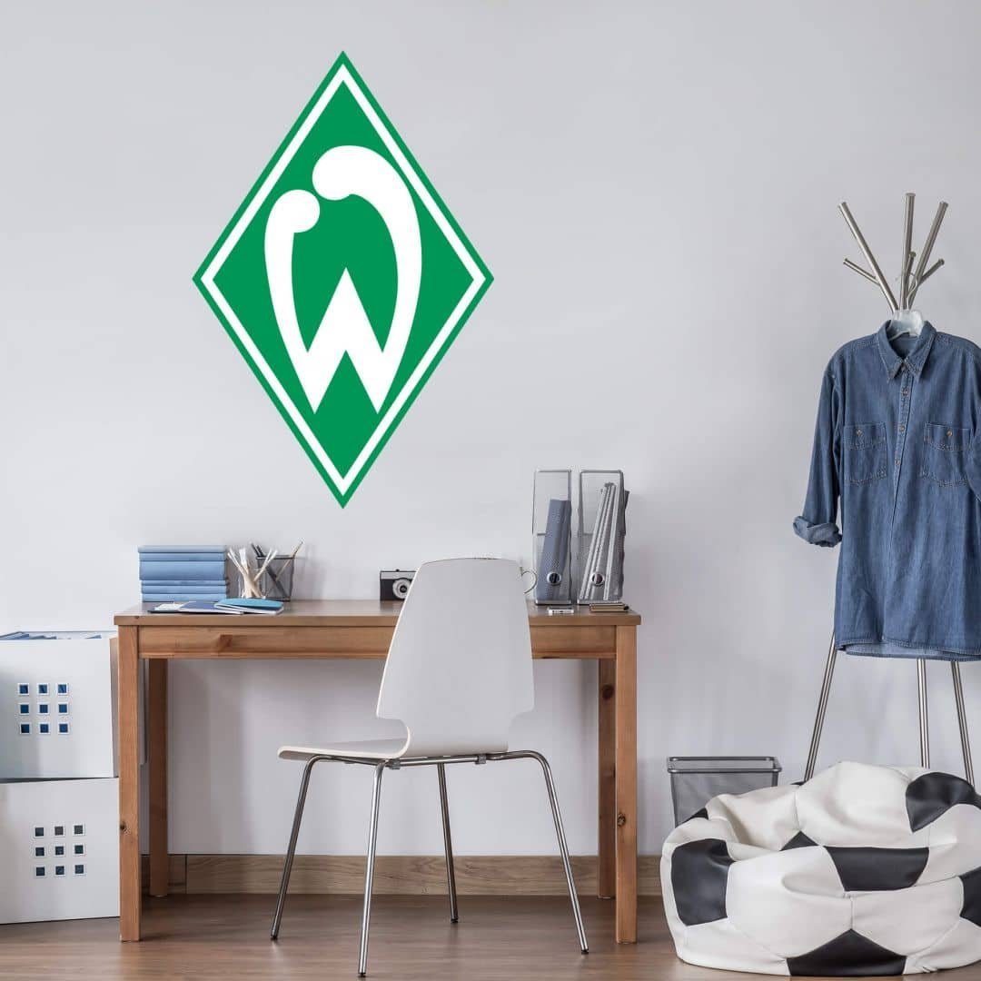 Werder Bremen Meister, Deutscher grün Wandtattoo Werder entfernbar selbstklebend, SV Wandtattoo Wandbild Fußball Vereinslogo Bremen
