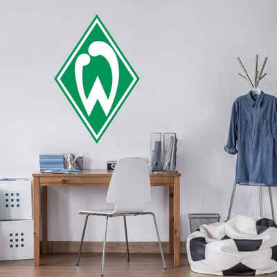 Werder Bremen Wandtattoo Fußball Wandtattoo SV Werder Bremen Vereinslogo grün Deutscher Meister, Wandbild selbstklebend, entfernbar