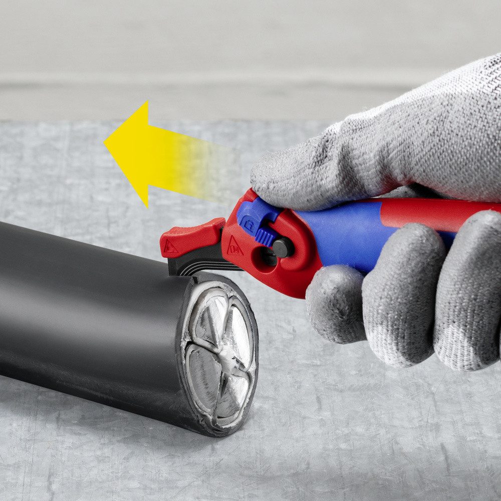 Knipex Kabelmesser Knipex 16 50 145 SB Abisoliermesser Geeignet für Rundkabel 7 mm (max