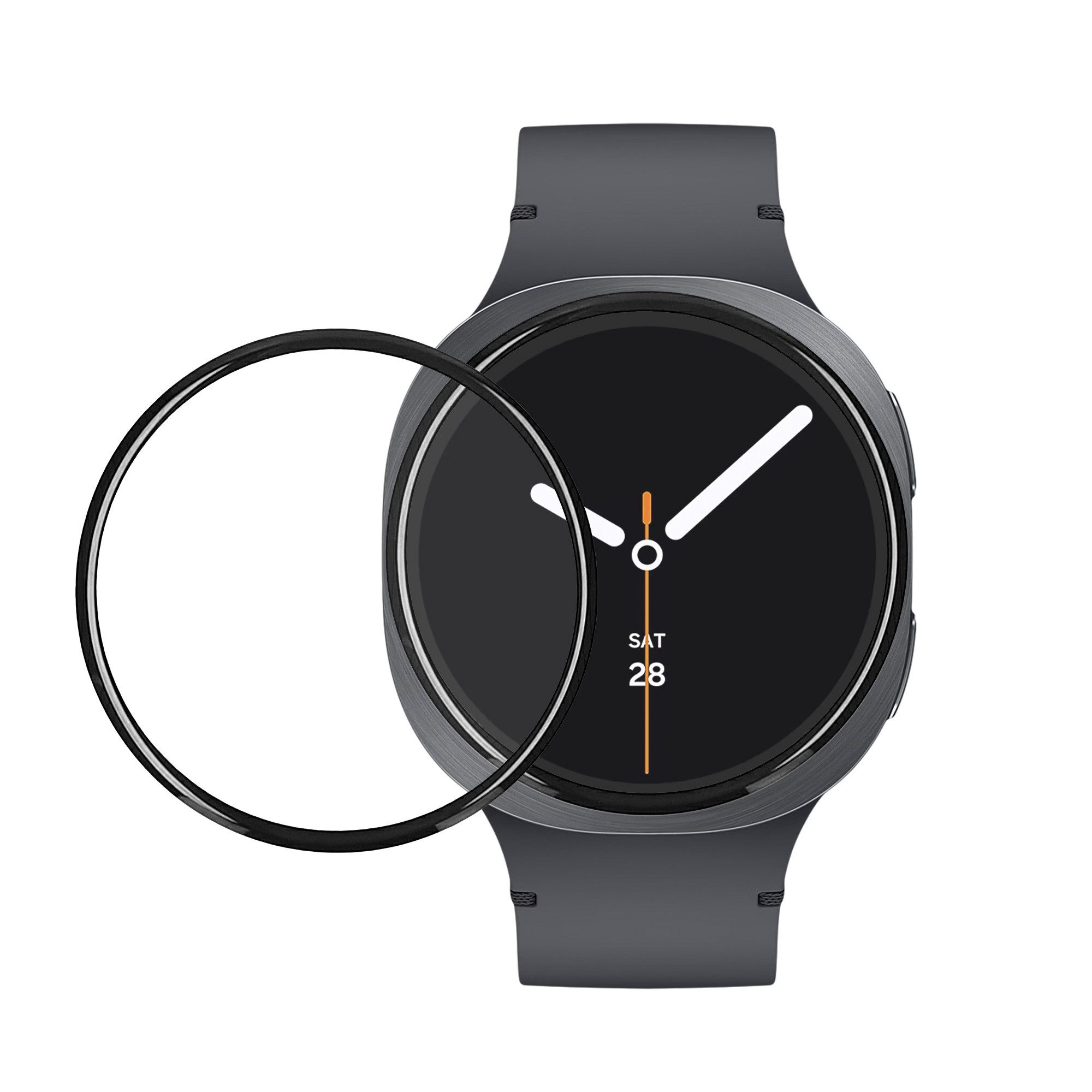 kwmobile Smartwatch-Hülle 2x Displayschutzfolie für Samsung Galaxy Watch 8 (44mm), Schutzfolie für Fitness Tracker - robuster Displayschutz - transparent