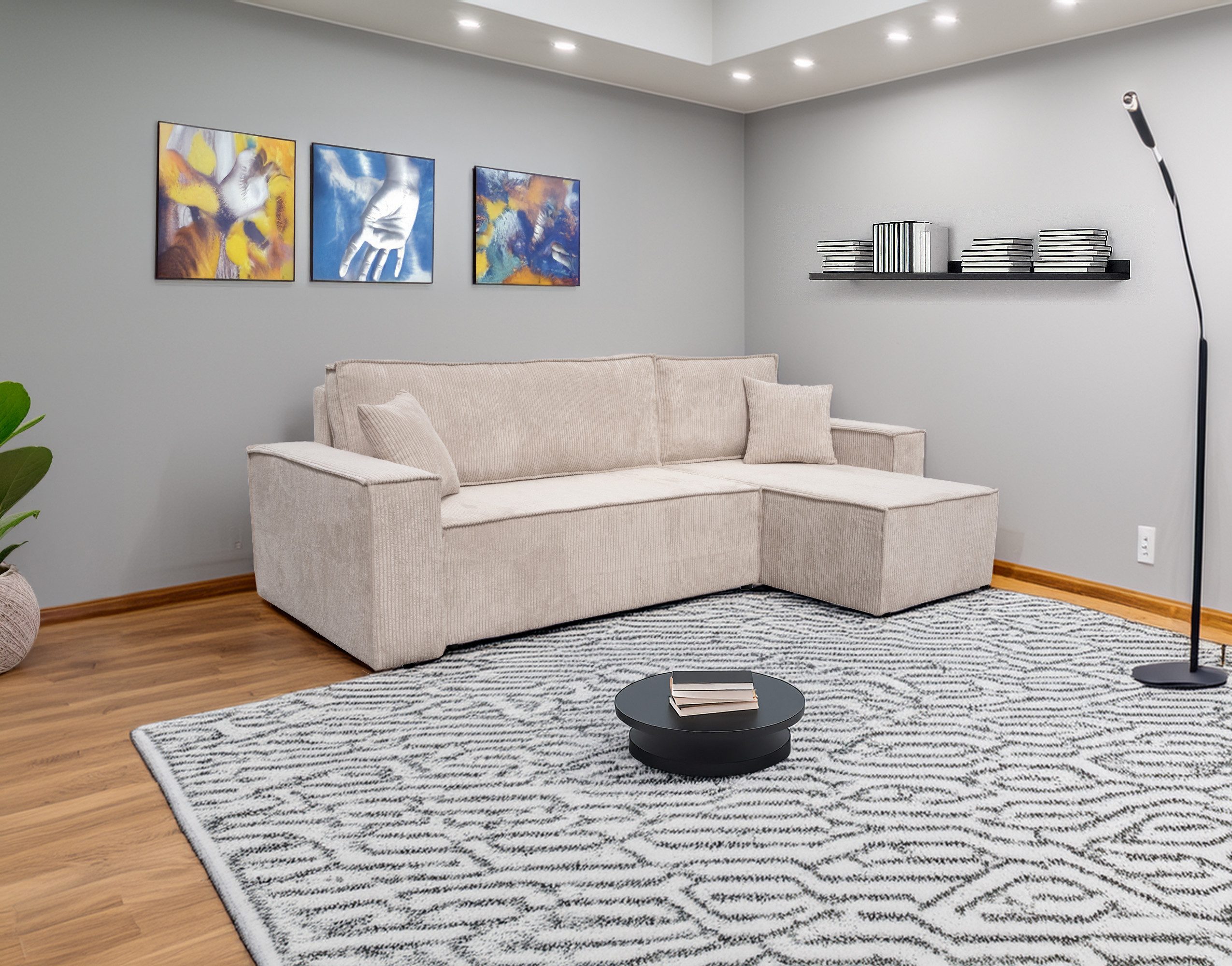 M-Punkt24 Ecksofa COMO, mit Bett Sofa Schlafsofa Ottomane rechts links univ günstig online kaufen