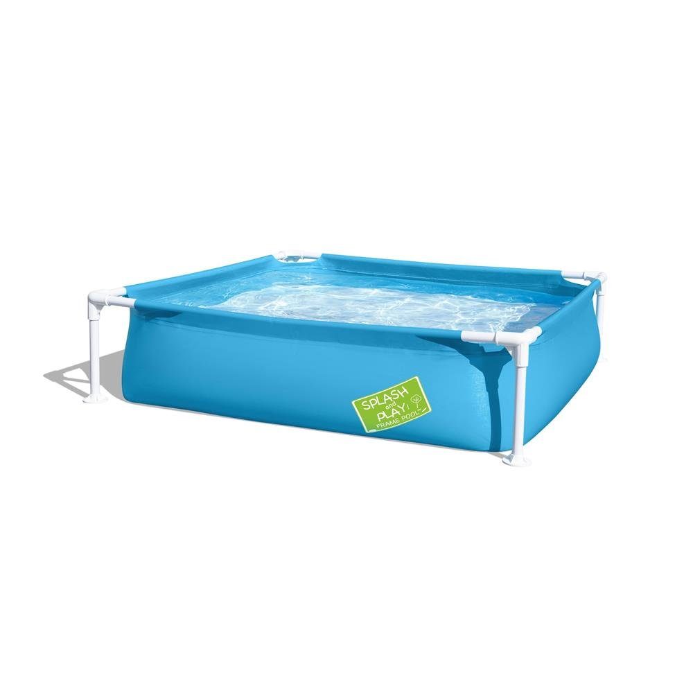 Bestway Planschbecken 10046596 My first Frame Pool, Kinderpool, Planschbecken, 122 x 122 x 30,5 cm, Blau