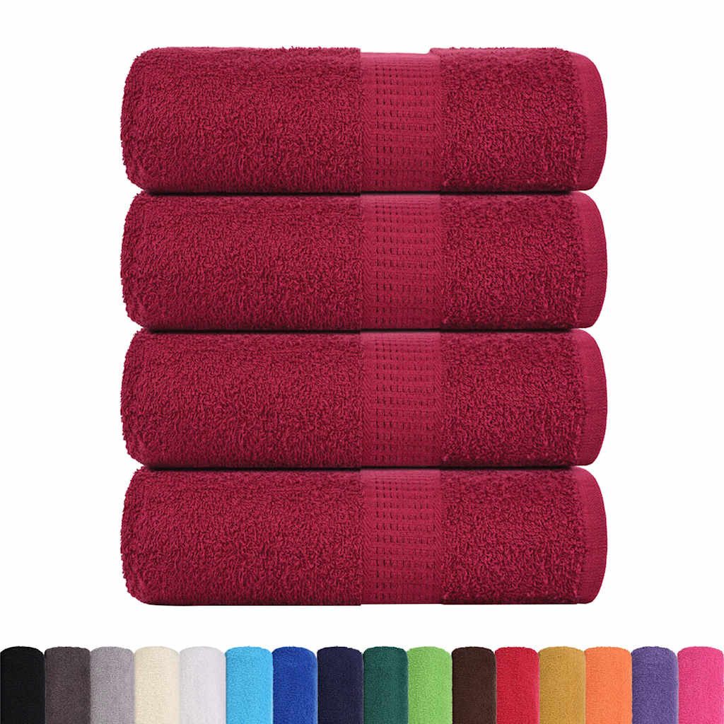 vidaXL Handtuch Seiftücher 4 Stk. Bordeauxrot günstig online kaufen