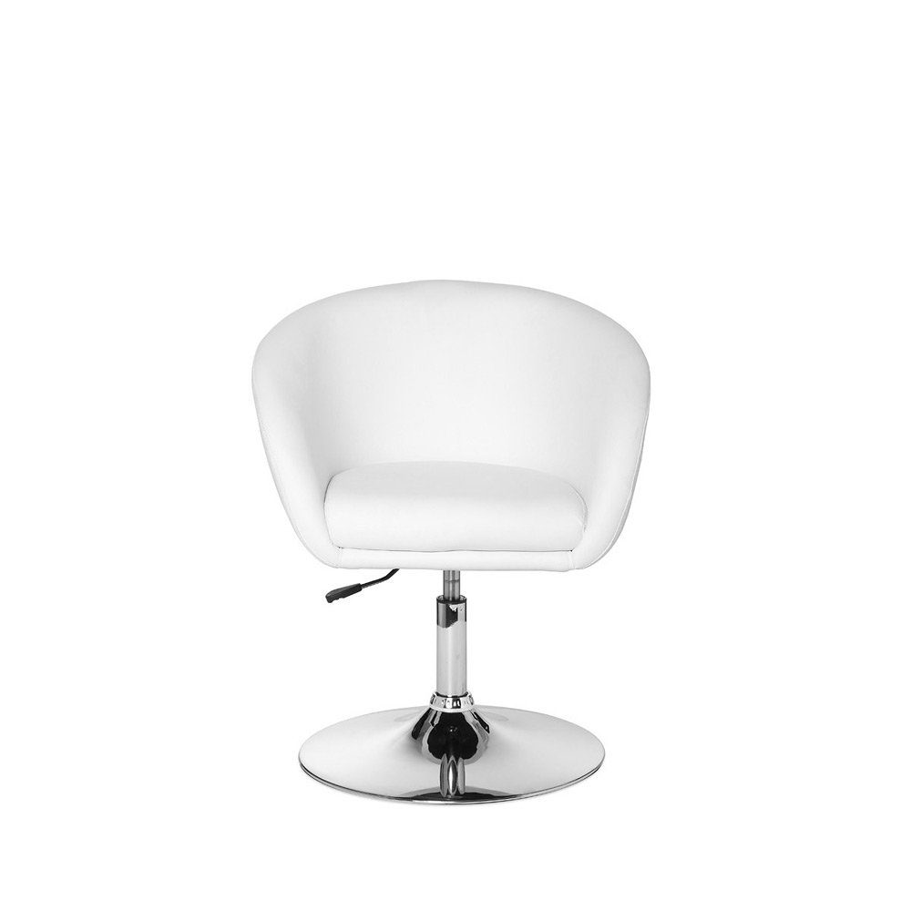 Lomadox Relaxsessel, Design mit Kunstleder in weiß, Clubsessel drehbar B/H/T 62/84/55cm