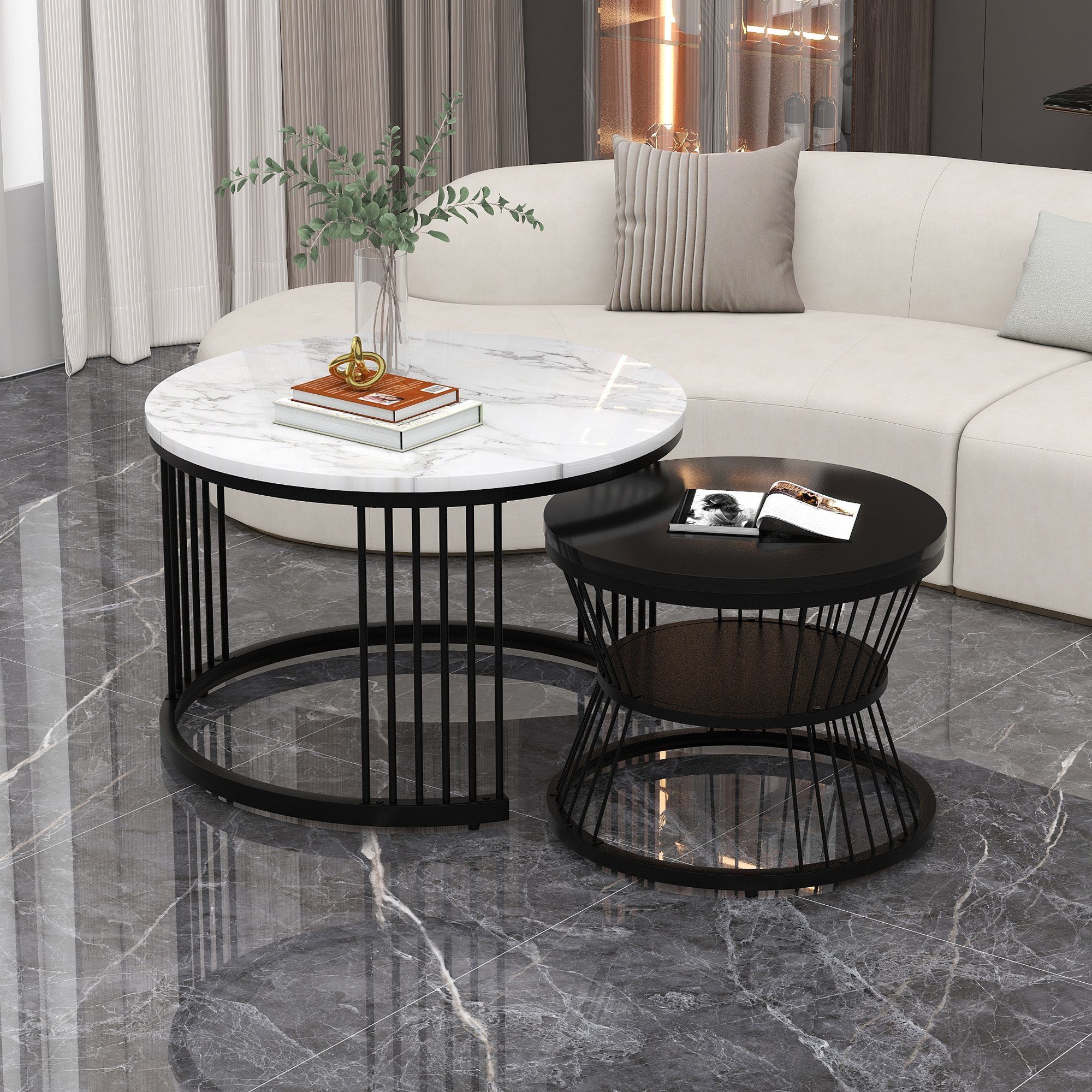 REDOM Couchtisch und 2er Set, Beistelltisch günstig online kaufen