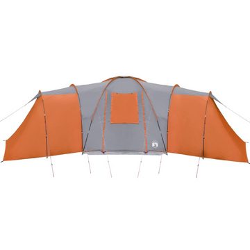 vidaXL Vorzelt Campingzelt 12 Personen Grau Orange 840x720x200 cm 185T Taft
