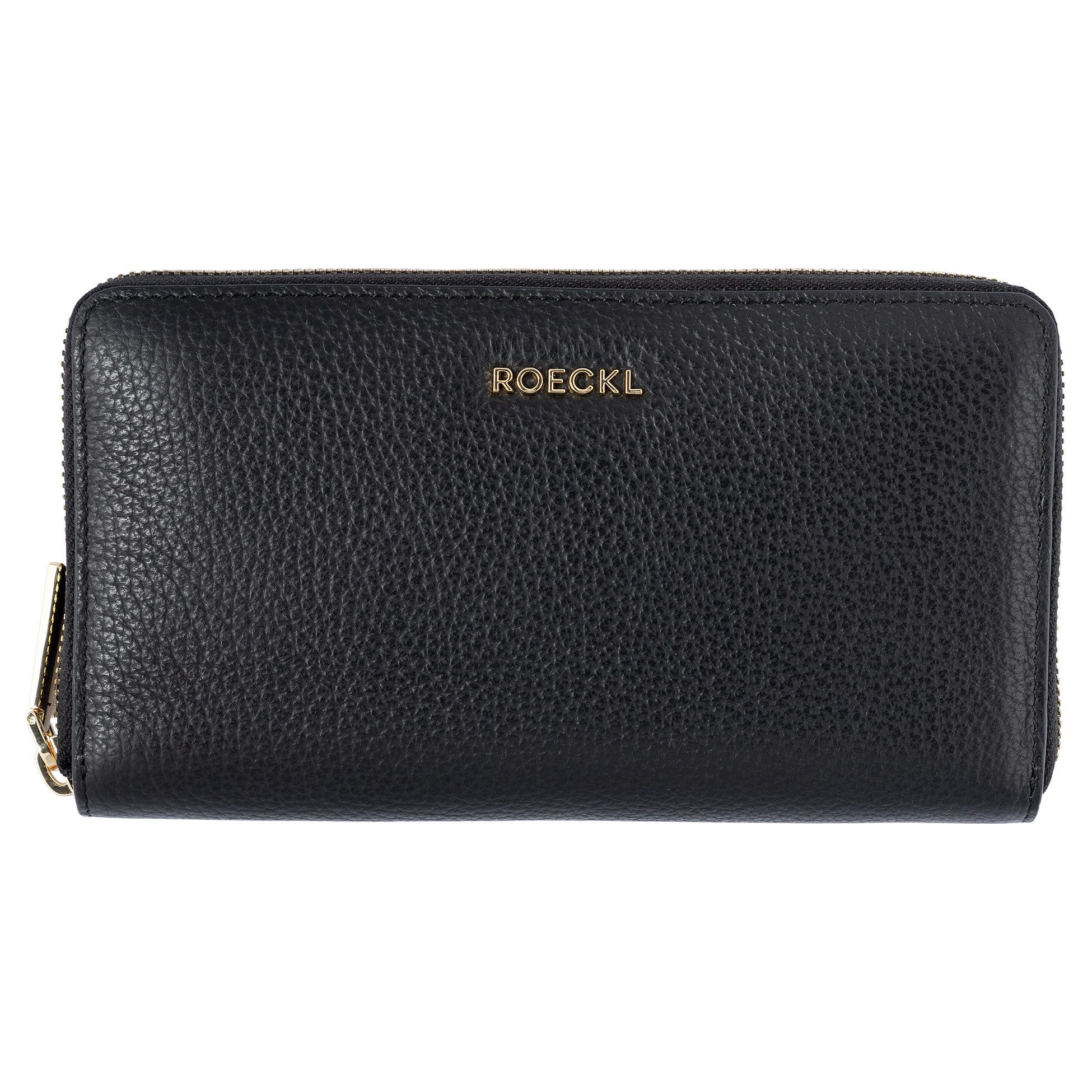 Roeckl Etui Donna mit RFID-Schutz Keine, Geldbörse aus genarbtem Rindsleder