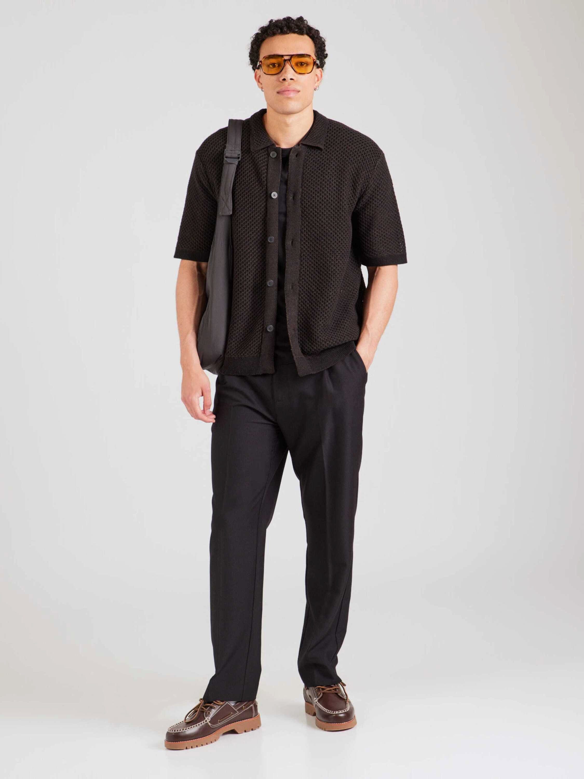 Selected Strickjacke SLHGINGER (1-tlg) Lochmuster