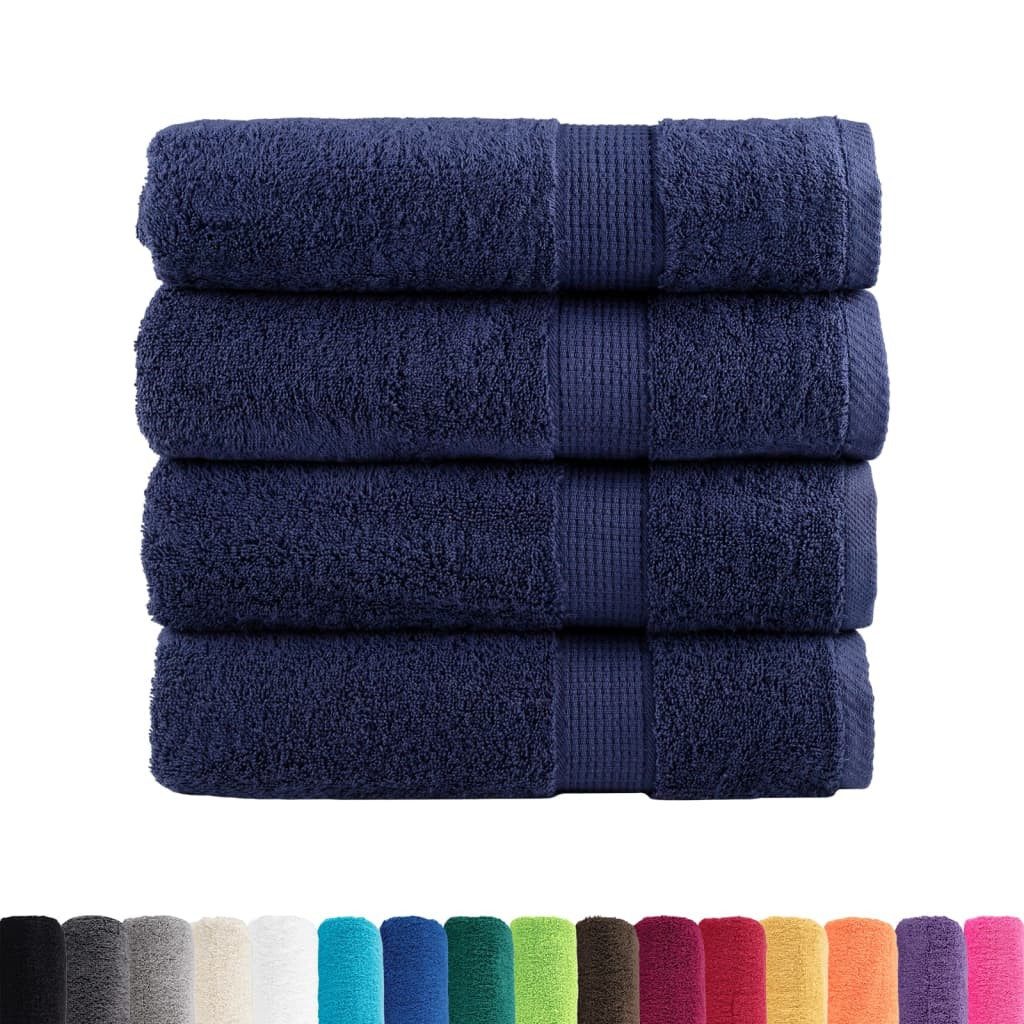 vidaXL Handtuch Premium-Handtücher 4 Stk Marineblau günstig online kaufen