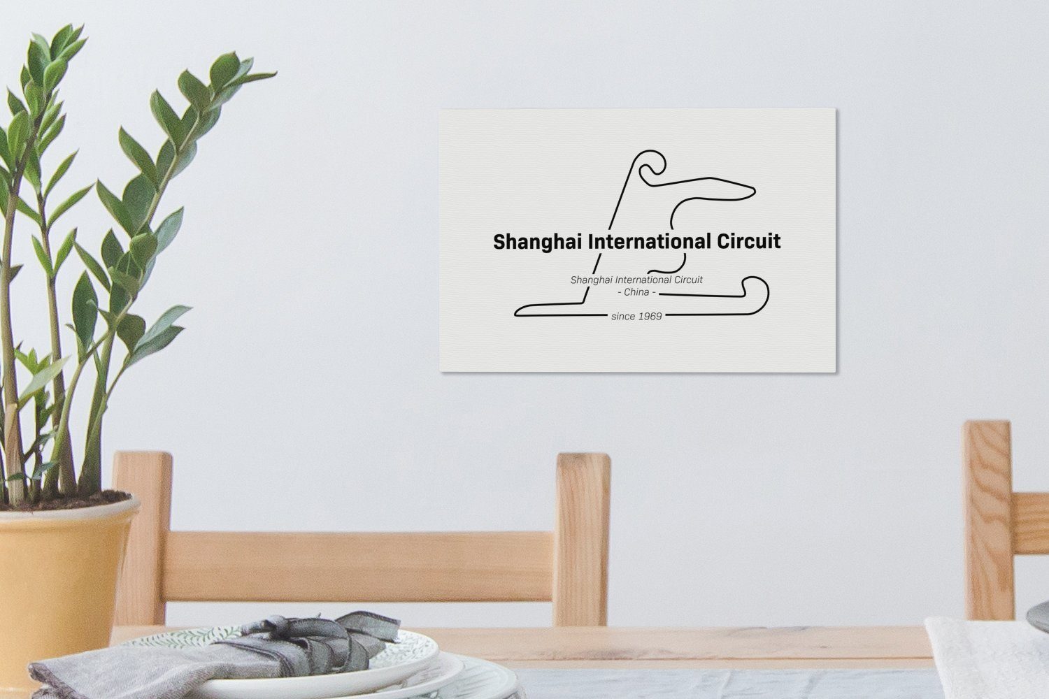 OneMillionCanvasses® Leinwandbild China - Wanddeko, cm 30x20 St), - (1 Wandbild Formel Rennstrecke, 1 Aufhängefertig, Leinwandbilder