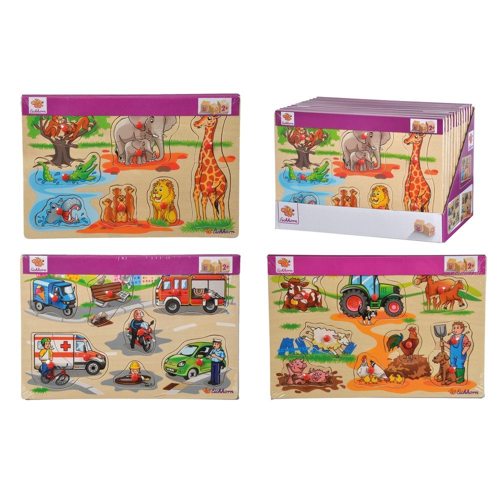 Simba Dickie Puzzle Eichhorn Holzspielzeug Puzzle 9-teilig 30x20cm 3fach so günstig online kaufen