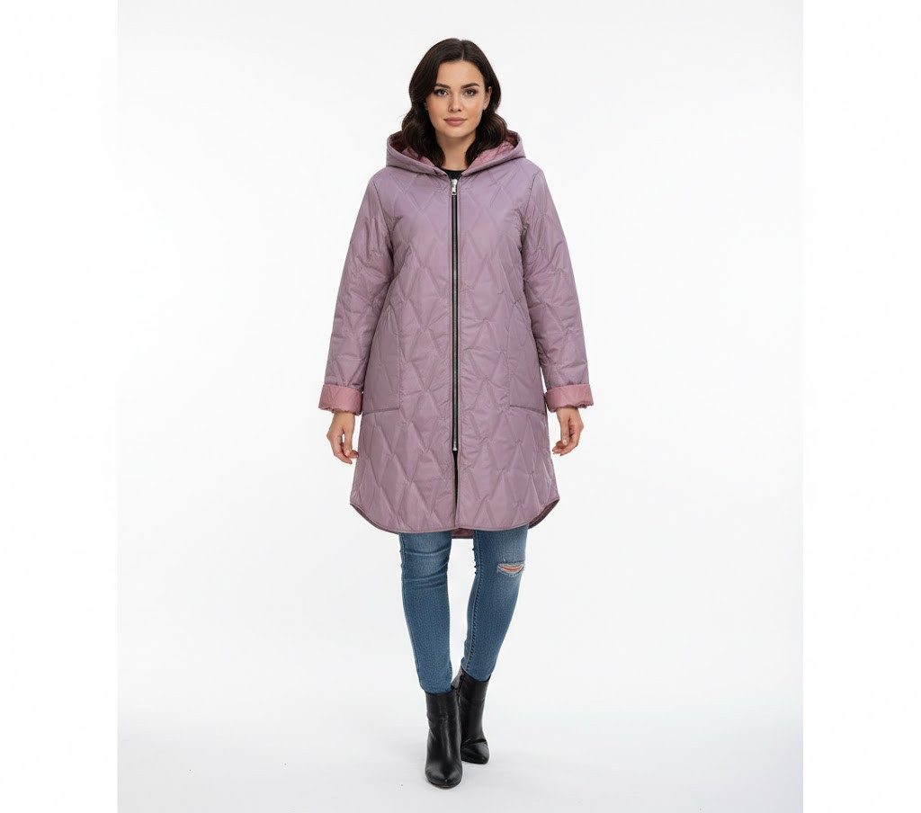 simaranda Langjacke Steppjacke lang stylischer Trenchcoat 5343 mit Kapuze