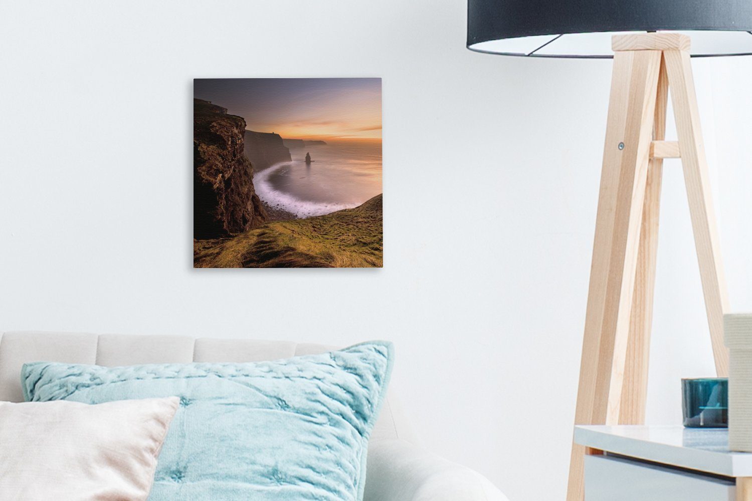 OneMillionCanvasses® Leinwandbild 8 km lange in für Schlafzimmer Wohnzimmer Bilder Cliffs (1 Moher Irland, of Leinwand St)