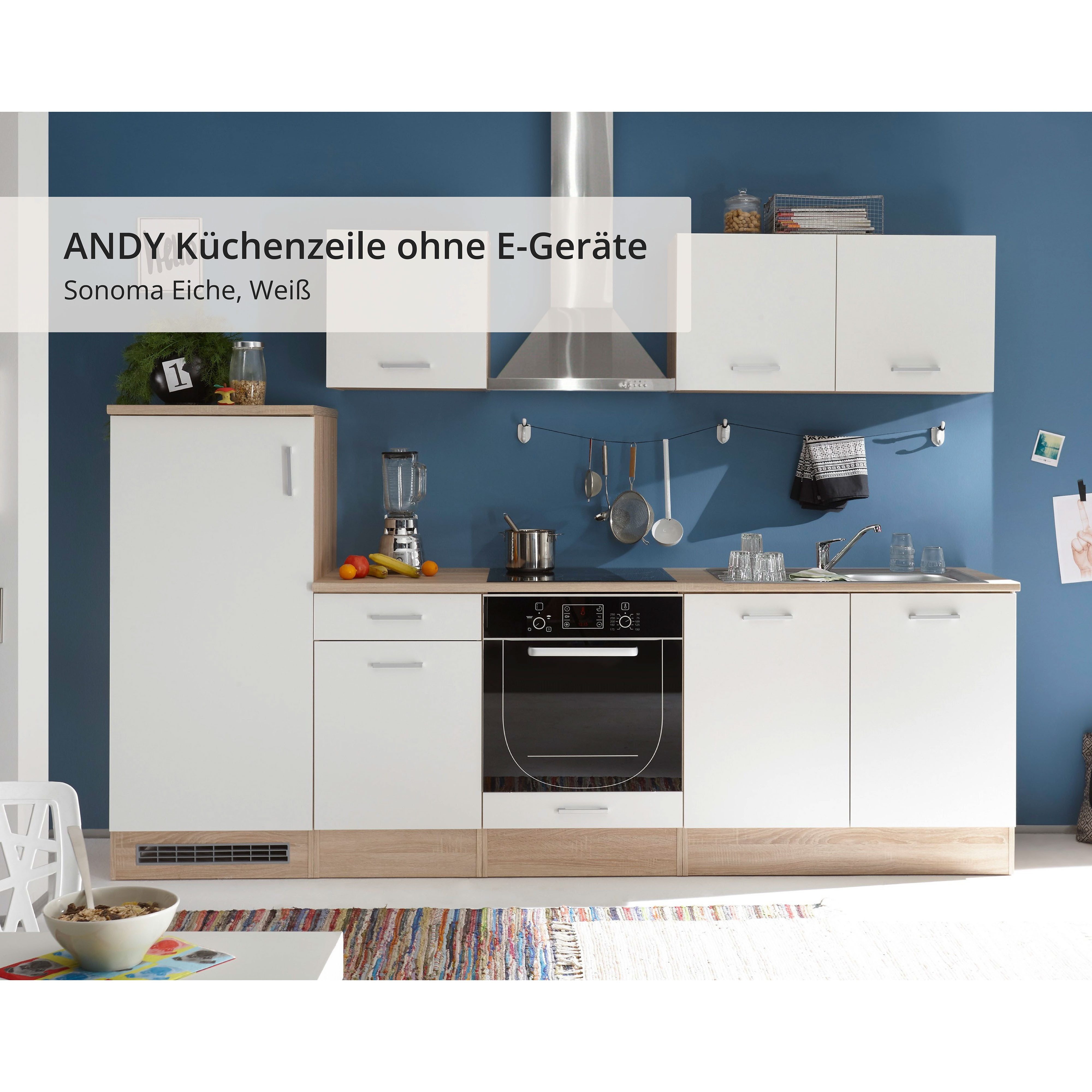 BASIC by Balculina Küchenzeile Andy, Breite 270 cm, wahlweise mit E-Geräten