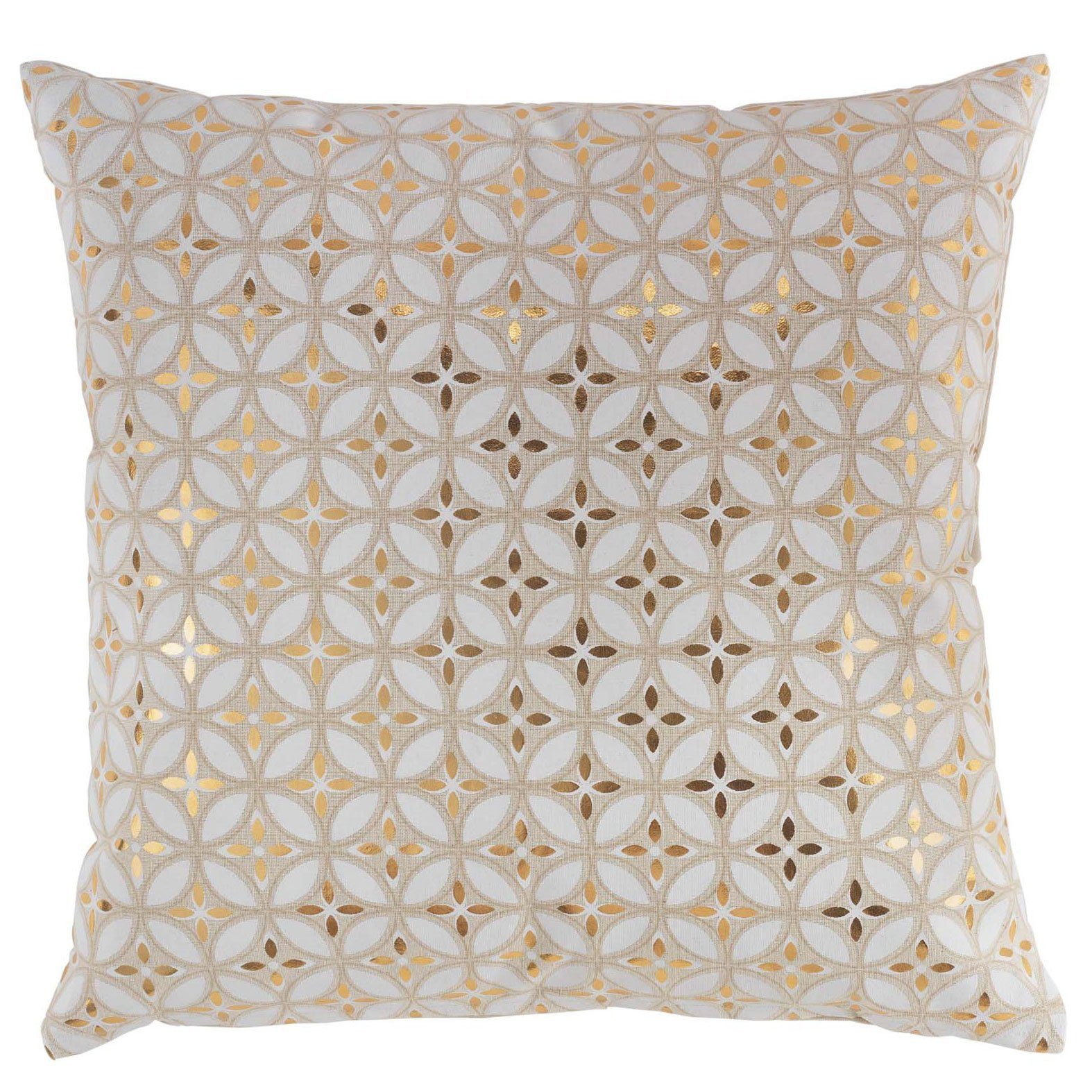 Douceur d'intérieur Bettwäsche Kissenbezug AZELIA, 45 x 45 cm, goldene Mosaik - Douceur d'intérieur, Baumwolle, angenehmes Material