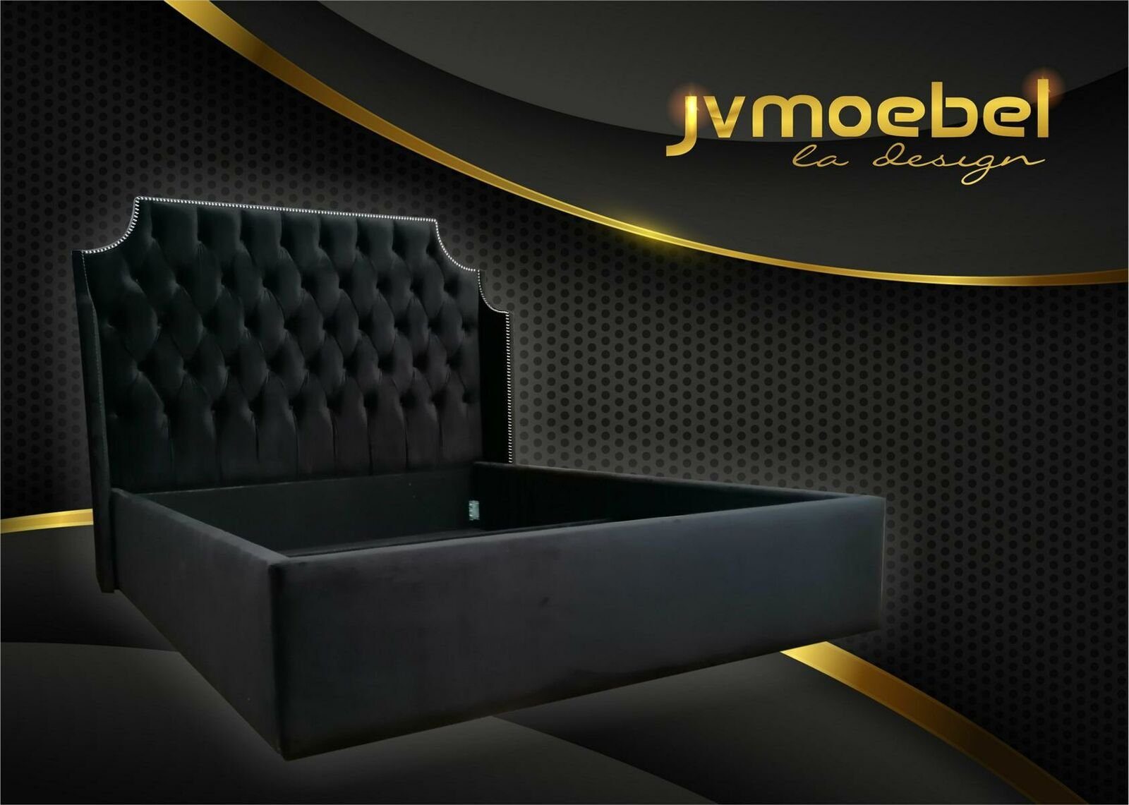 JVmoebel Bett, Luxus 180x200 Bett Schlafzimmer Klassisch Samt Möbel Betten Samt