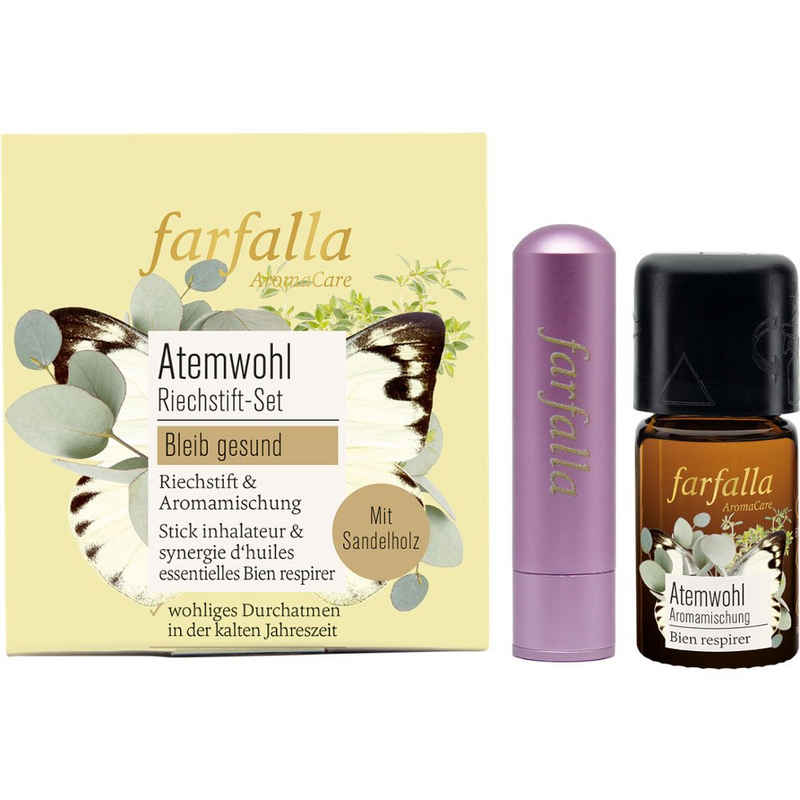 Farfalla Essentials AG Duftöl Riechstift Set Atemwohl Bleib gesund, 5 ml