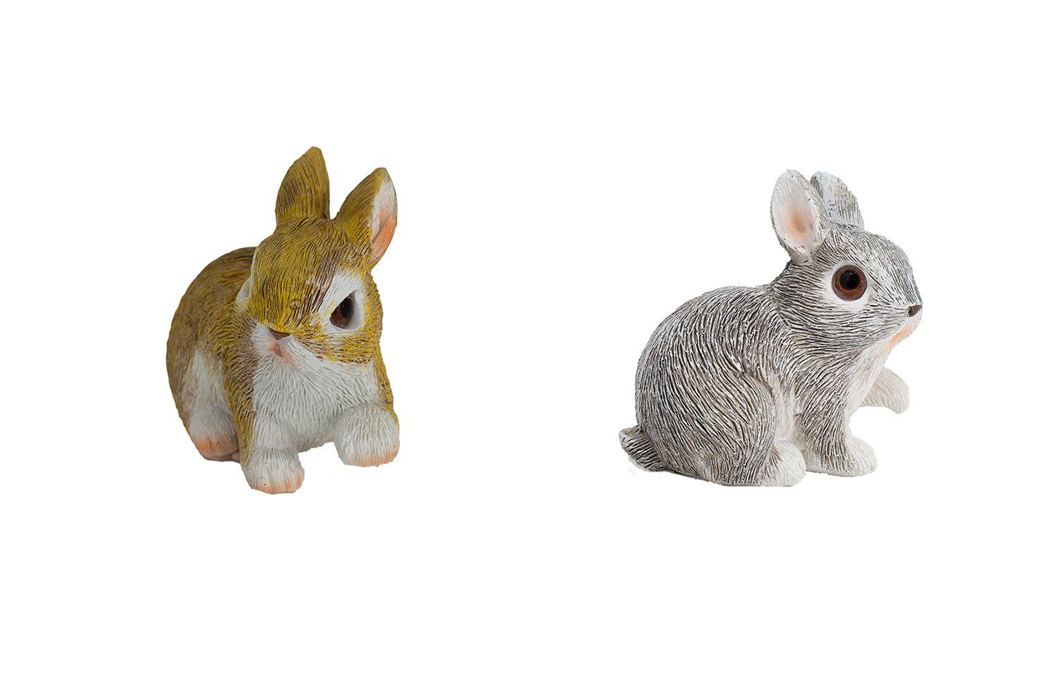 Euro Souvenirs Gartenfigur Kleine Häschen, Hasen im 2er-Set