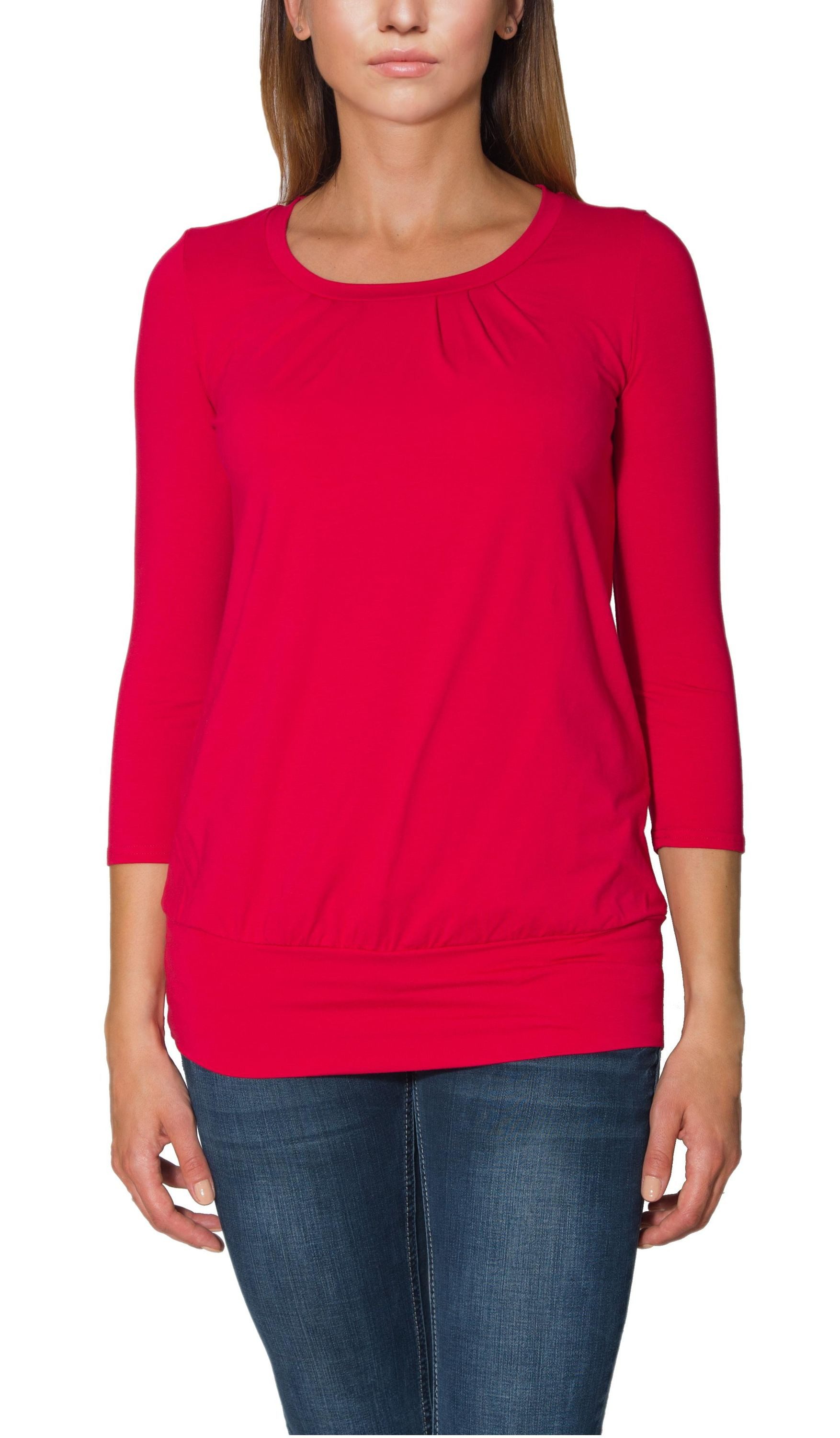 Alkato Longshirt Alkato Damen Viskose Shirt 3/4 Arm Longshirt Top günstig online kaufen