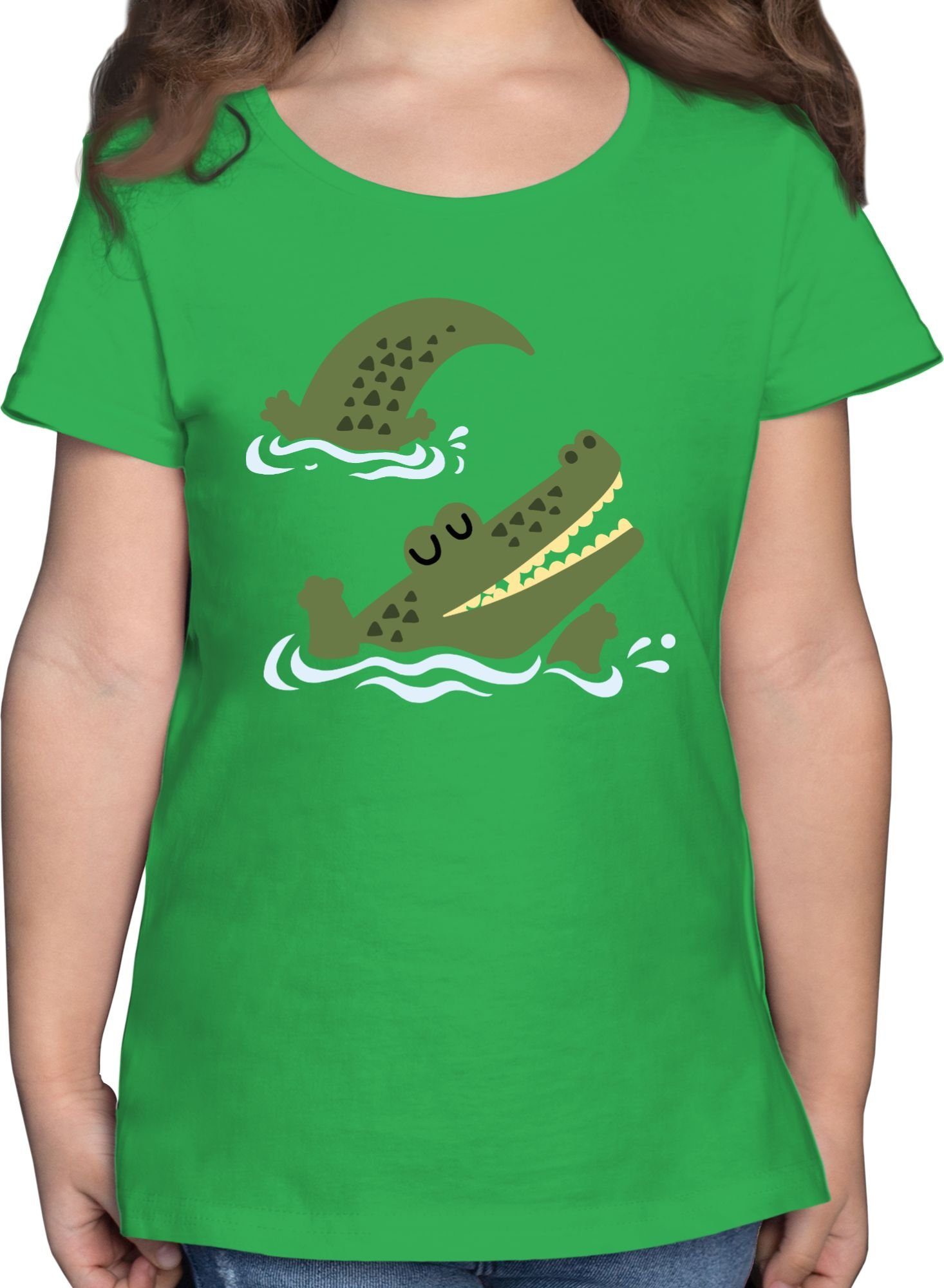 T-Shirt Glückliches Krokodil