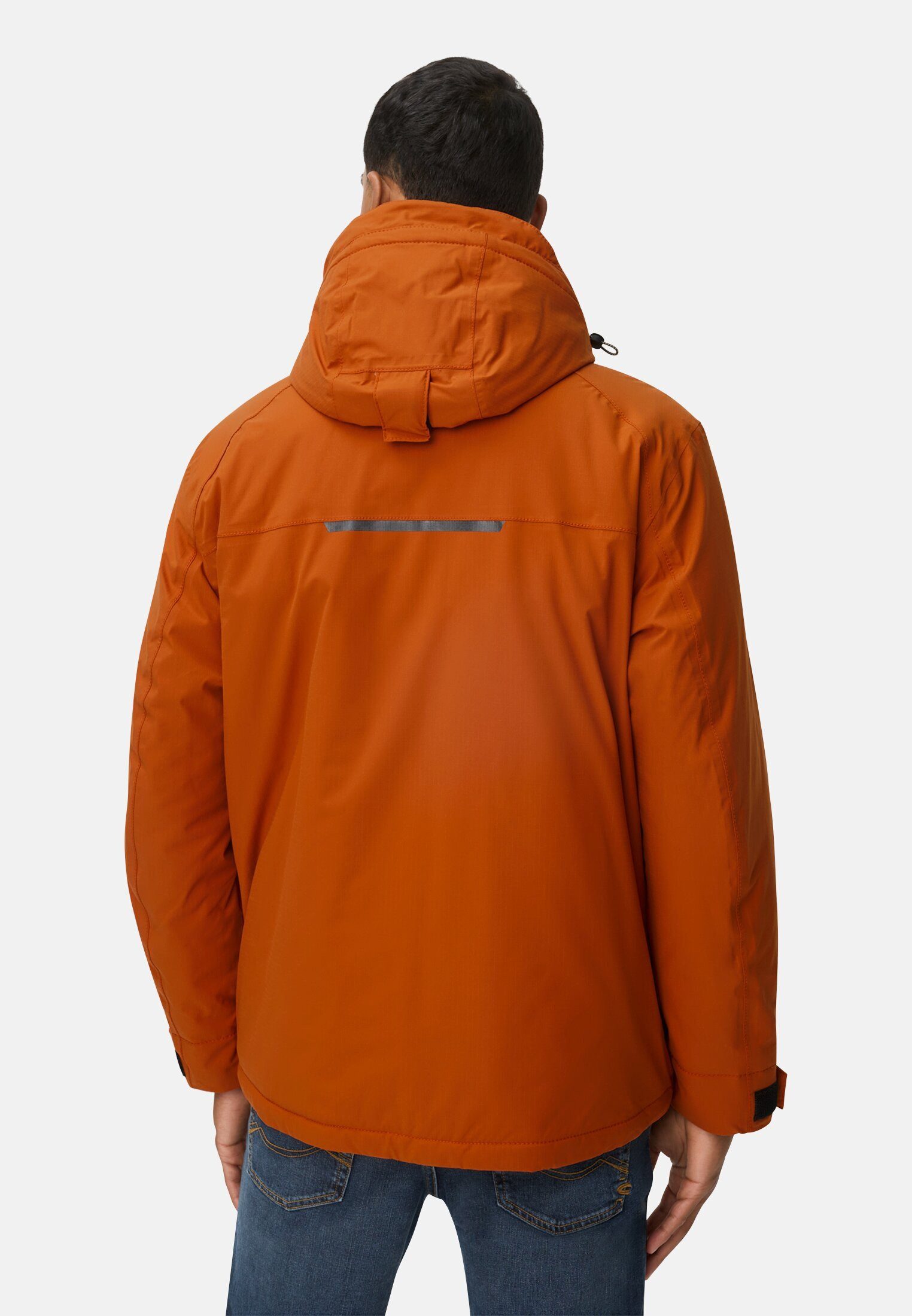 camel active Funktionsjacke mit abnehmbarer Kapuze Langarm Reflektierende Details