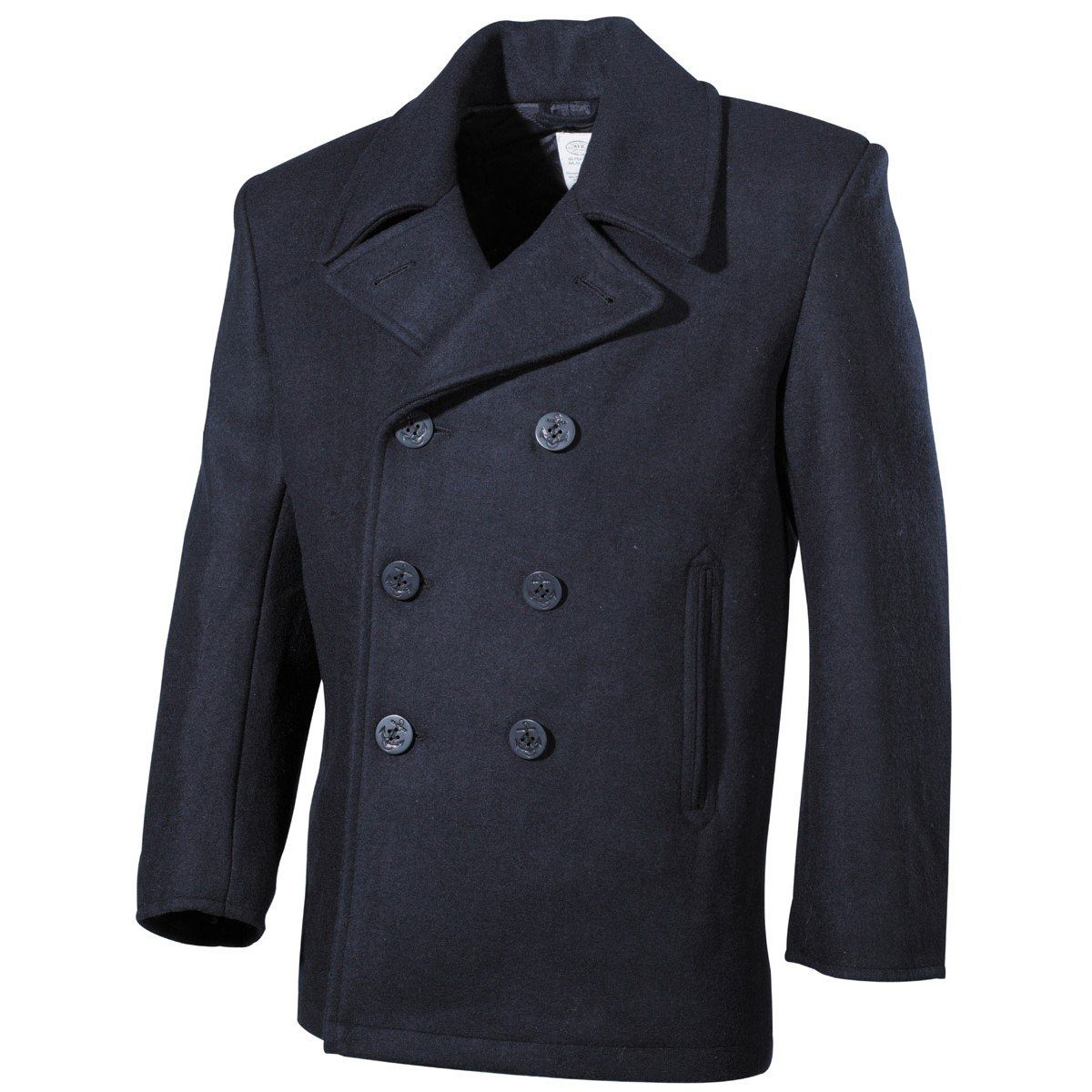 Kurzmantel US Pea Coat, mit blauen Knöpfen