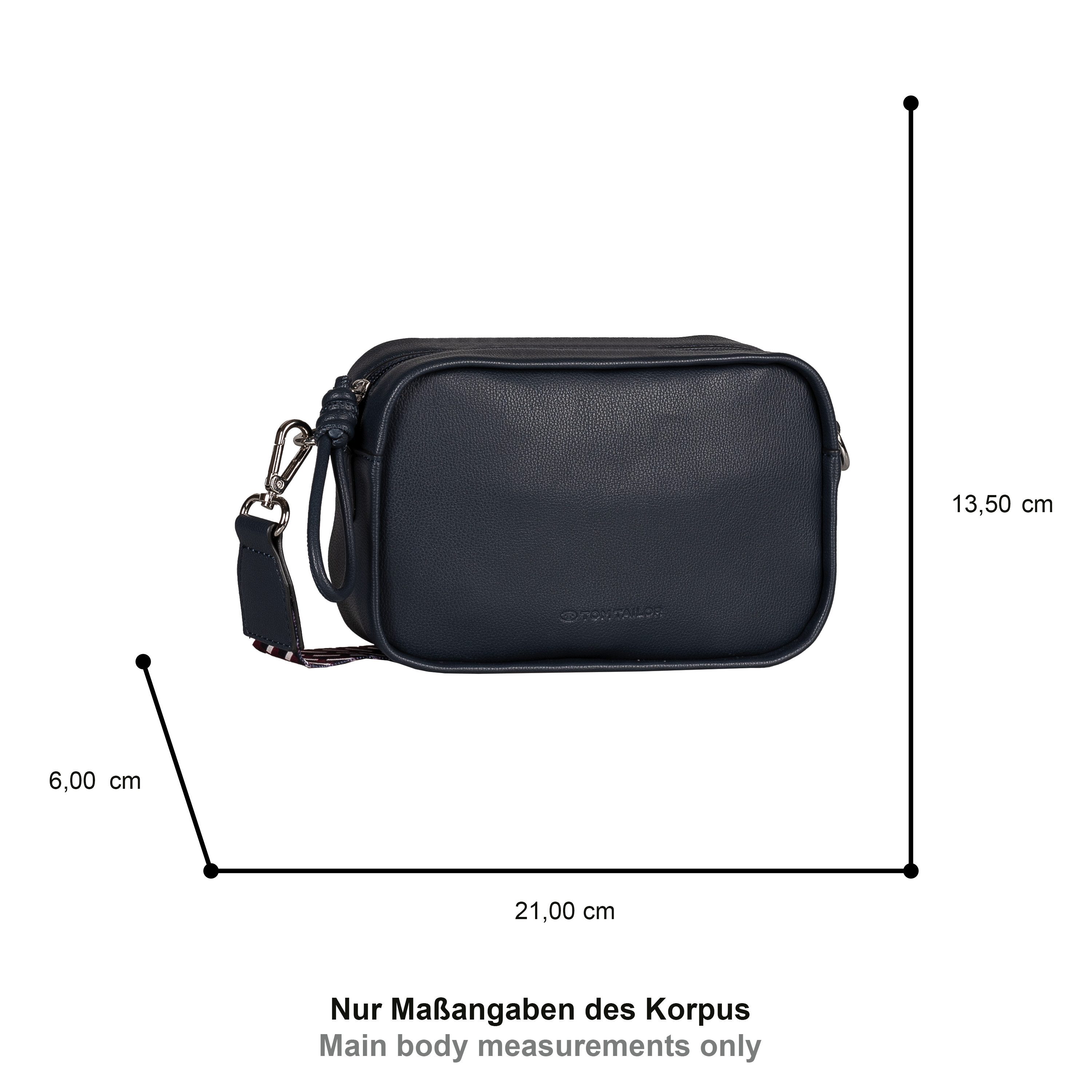 TOM TAILOR Handtasche Tatiana, fein gewebter dreifarbiger Gurtband mit harmonischem „T“´Logodruck