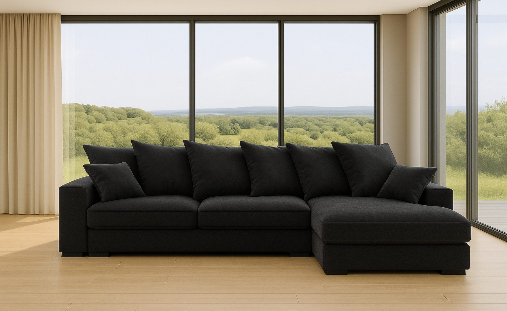 Kaiser Möbel Ecksofa Ecksofa Sofa L-form, Couch L-form Gabon Ottomane Links/Rechts
