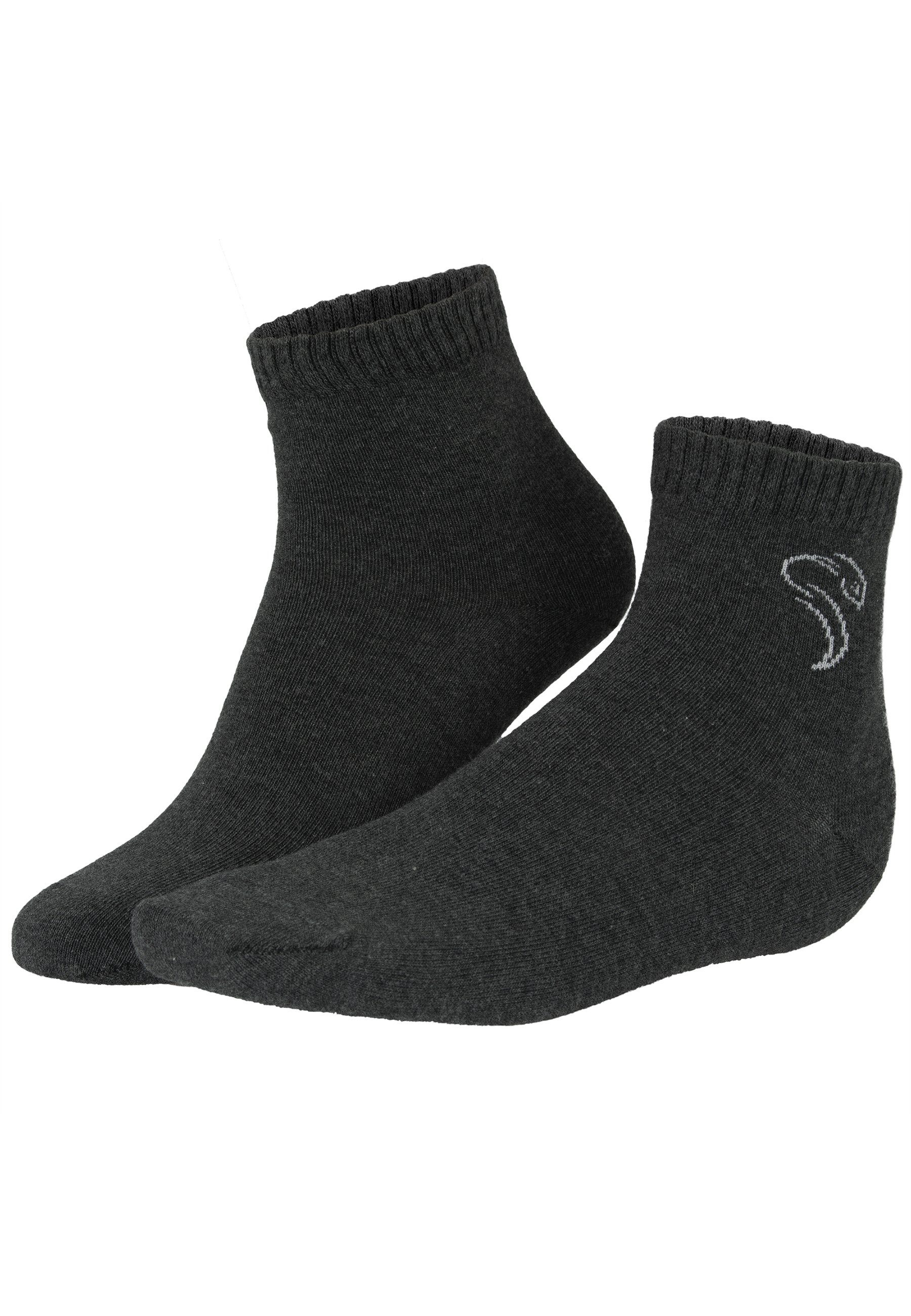 Black pure Quarter Snake comfort (3-Paar) Sneakersocken anthrazit-grau-hellgrau