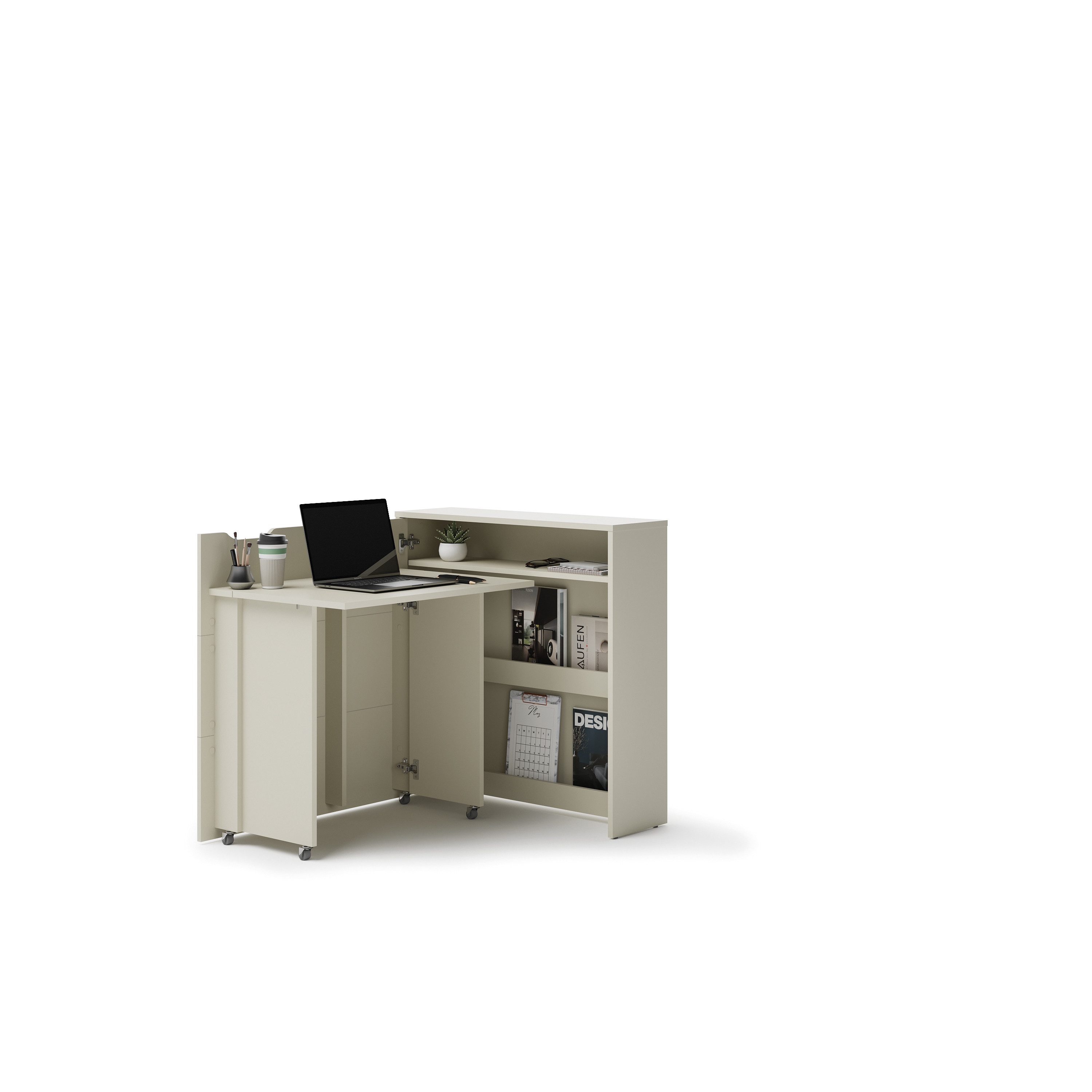 yourhouse24 Schreibtisch WORK CONCEPT SLIM ausklappbarer Klappschreibtisch (1 Tisch), Breite 90 cm