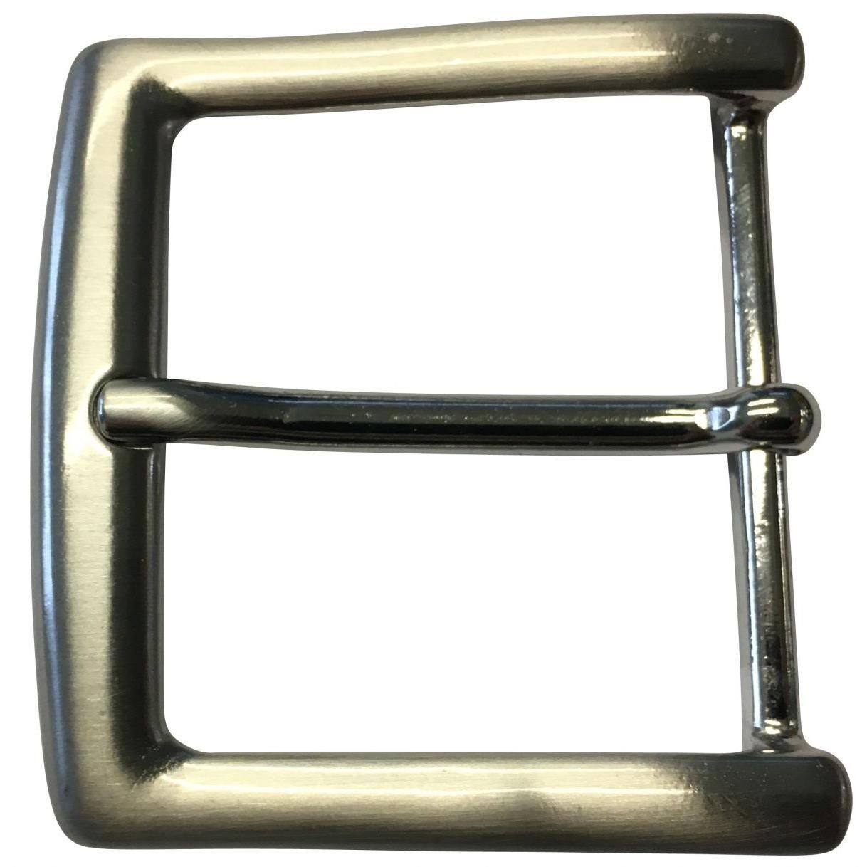 BELTINGER Gürtelschnalle 5,0 cm - Gürtelschließe 50mm - Dorn-Schließe - Für Gürtel bis zu 5cm B Silber | Gürtelschnallen