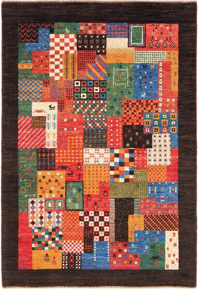 Orientteppich Perser Gabbeh Loribaft 12 Höhe: rechteckig, Trading, 99x147 mm Nain Moderner, Handgeknüpfter Nowbaft