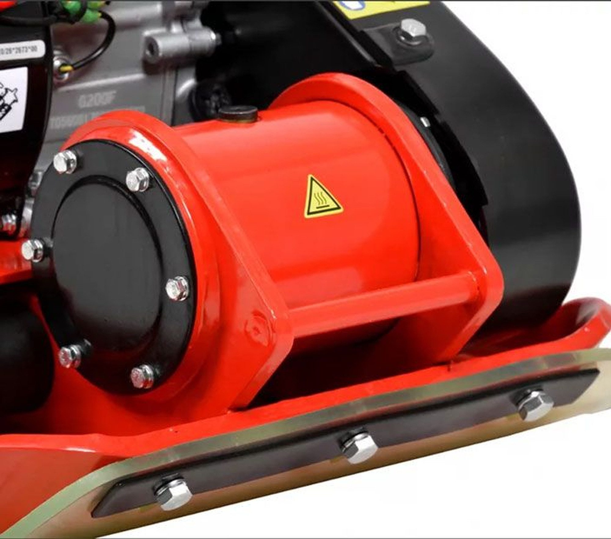 Hecht Rüttelplatte 1111, max. 5500 vpm, (LxB) 37x530 cm, 530x370mm, 3600 U/min, Gummischutzmatte, Transporträder