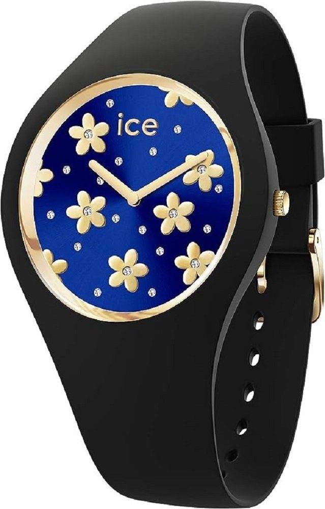 ice-watch Quarzuhr, Ice-Watch - ICE flower Precious black (Small), Damenuhr