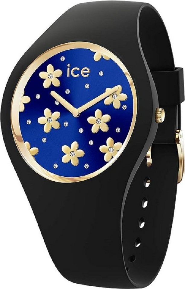 ice-watch Quarzuhr, Ice-Watch - ICE flower Precious black (Small), Damenuhr