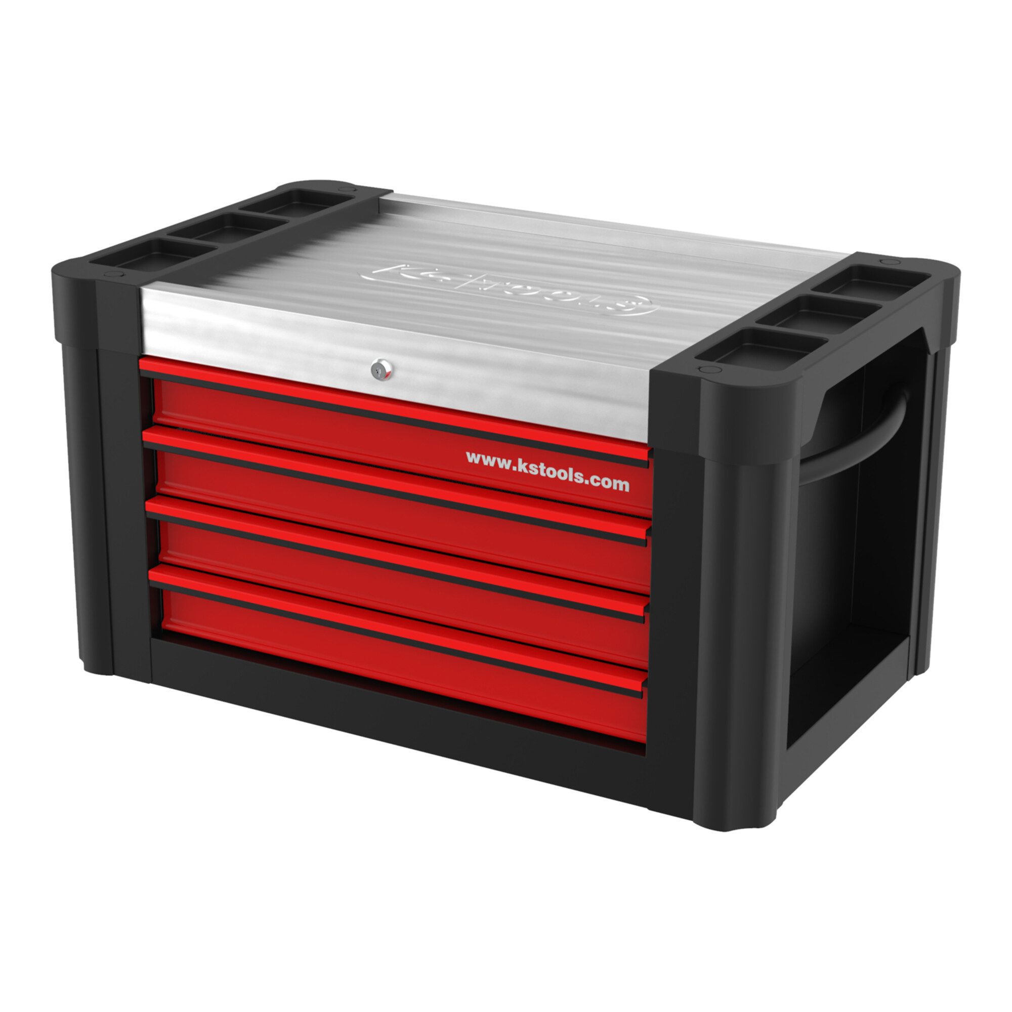 KS Tools Werkstattwagen KS Tools PERFORMANCEplus P10TC SCHWARZ/ROT Werkstattwagenaufsatz mit 4