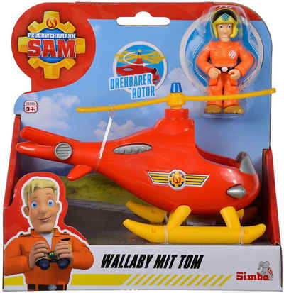 SIMBA Spielzeug-Feuerwehr Helikopter Feuerwehrmann Sam Junior Wallaby mit Tom Thomas 109252507