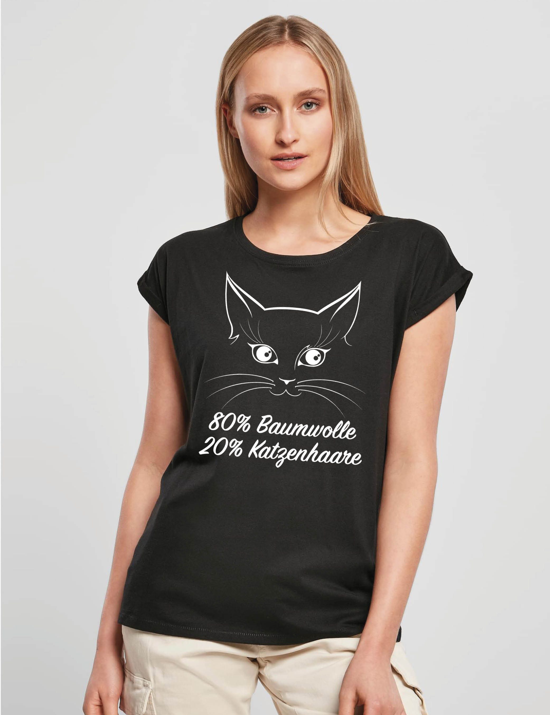 Youth Designz Print-Shirt "Katzenhaare" Damen T-Shirt günstig online kaufen