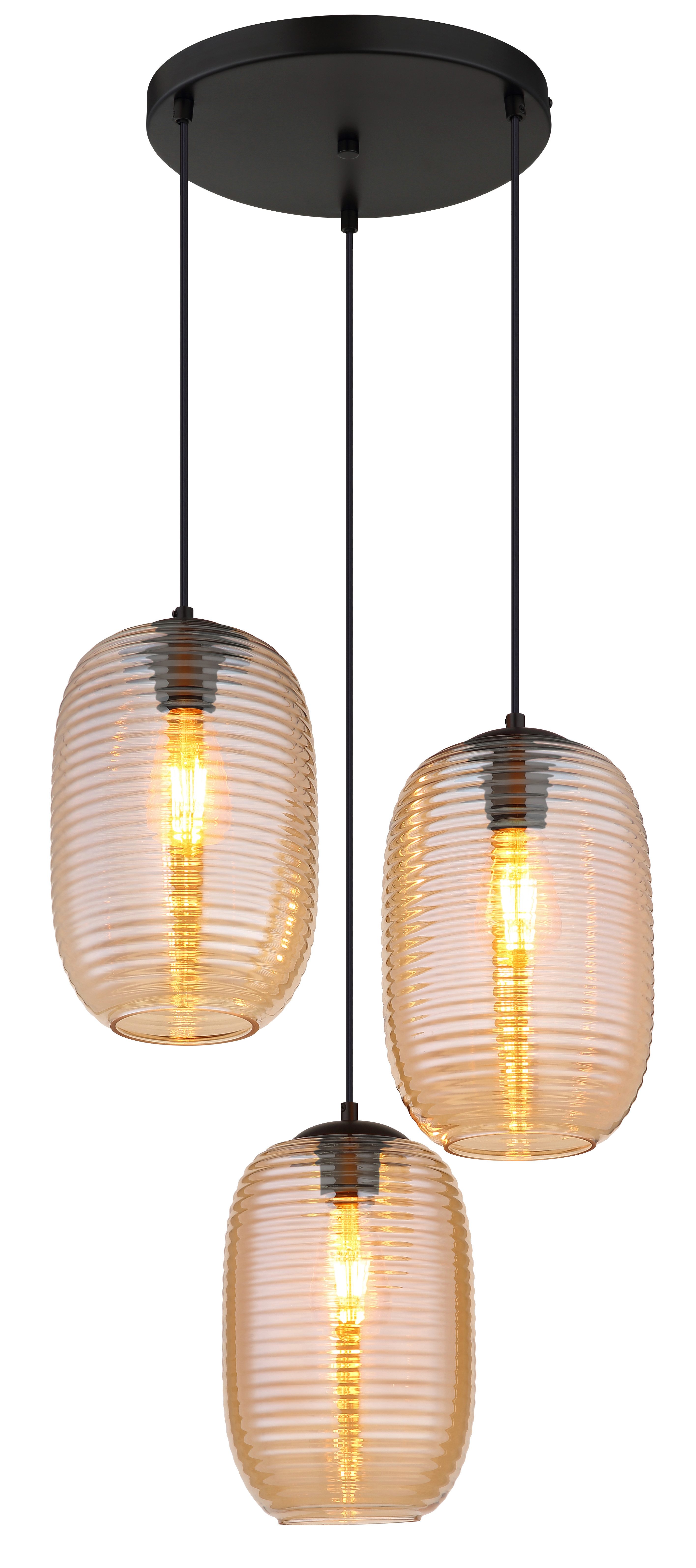 GLOBO LIGHTING Hängeleuchte JEFREY, ohne Leuchtmittel, Hängelampe Esszimmer-Leuchte Esstischleuchte Wohnzimmer