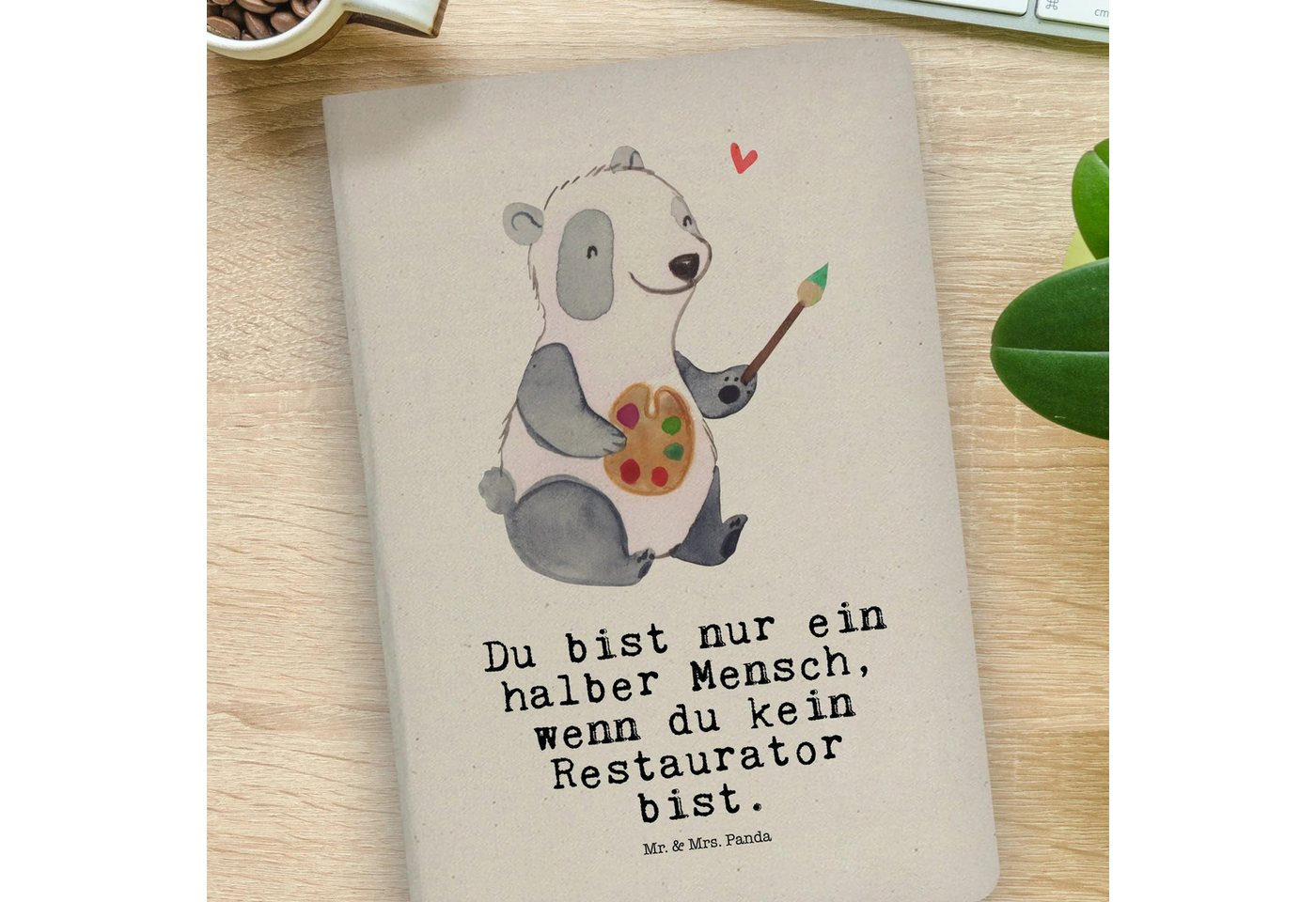 Thumbnail - Mr. & Mrs. Panda Notizbuch Restaurator Herz - Transparent - Geschenk, Kollege, Rente, DIN A4 Not Mr. & Mrs. Panda, Langl...