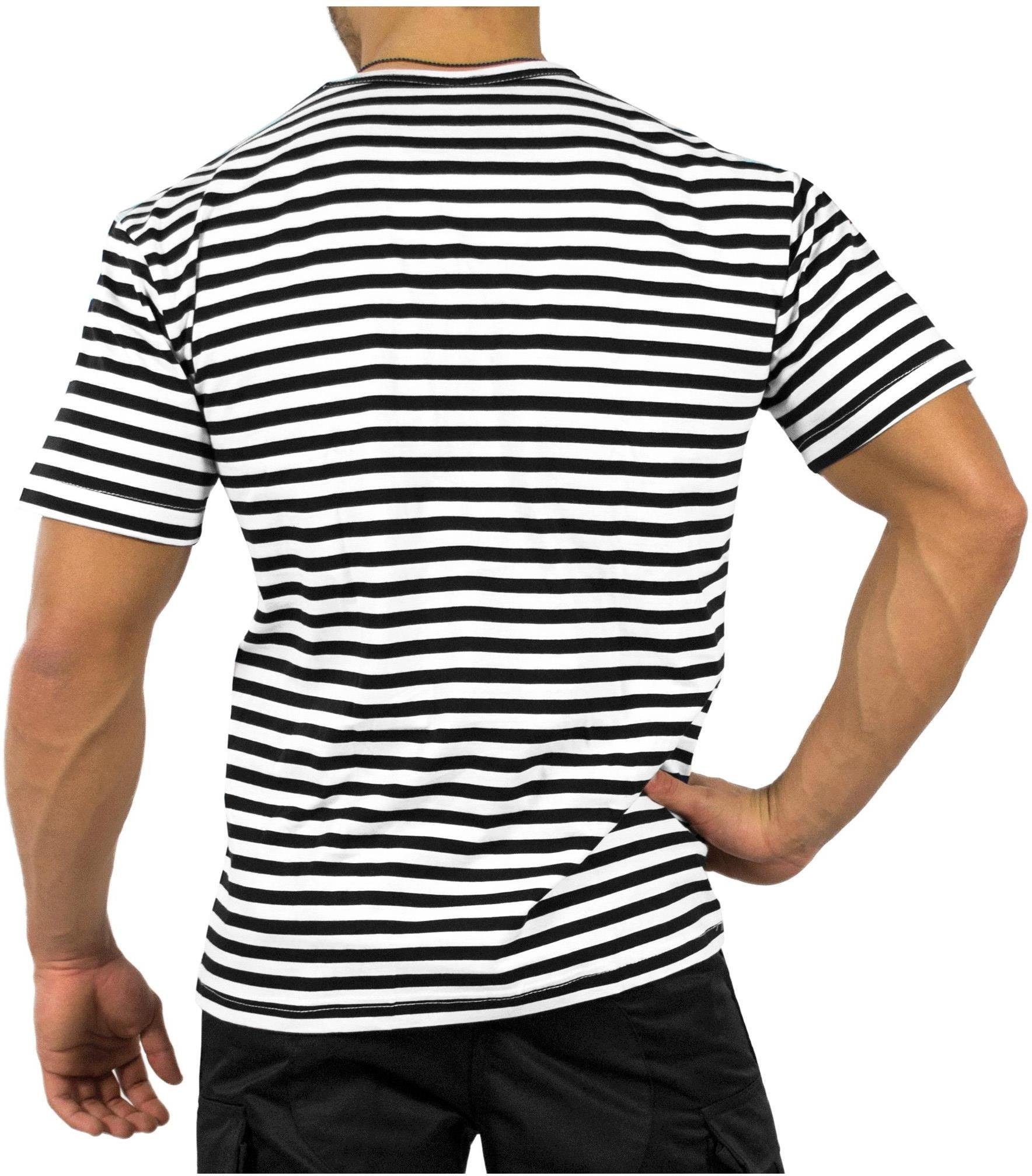 normani Kurzarmshirt Marine T-Shirt Моskau kurzarm Sommer Gestreiftes Marine Shirt