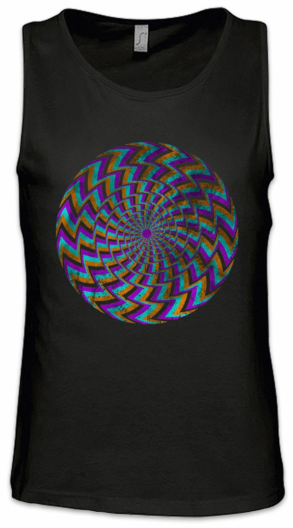 Urban Backwoods Tanktop Hypno Spiral II Ärmelloses T-Shirt Kreis Magic Kreisel Spirale Hypnose Hypnotiseur Maze Labyrinth Esoterik