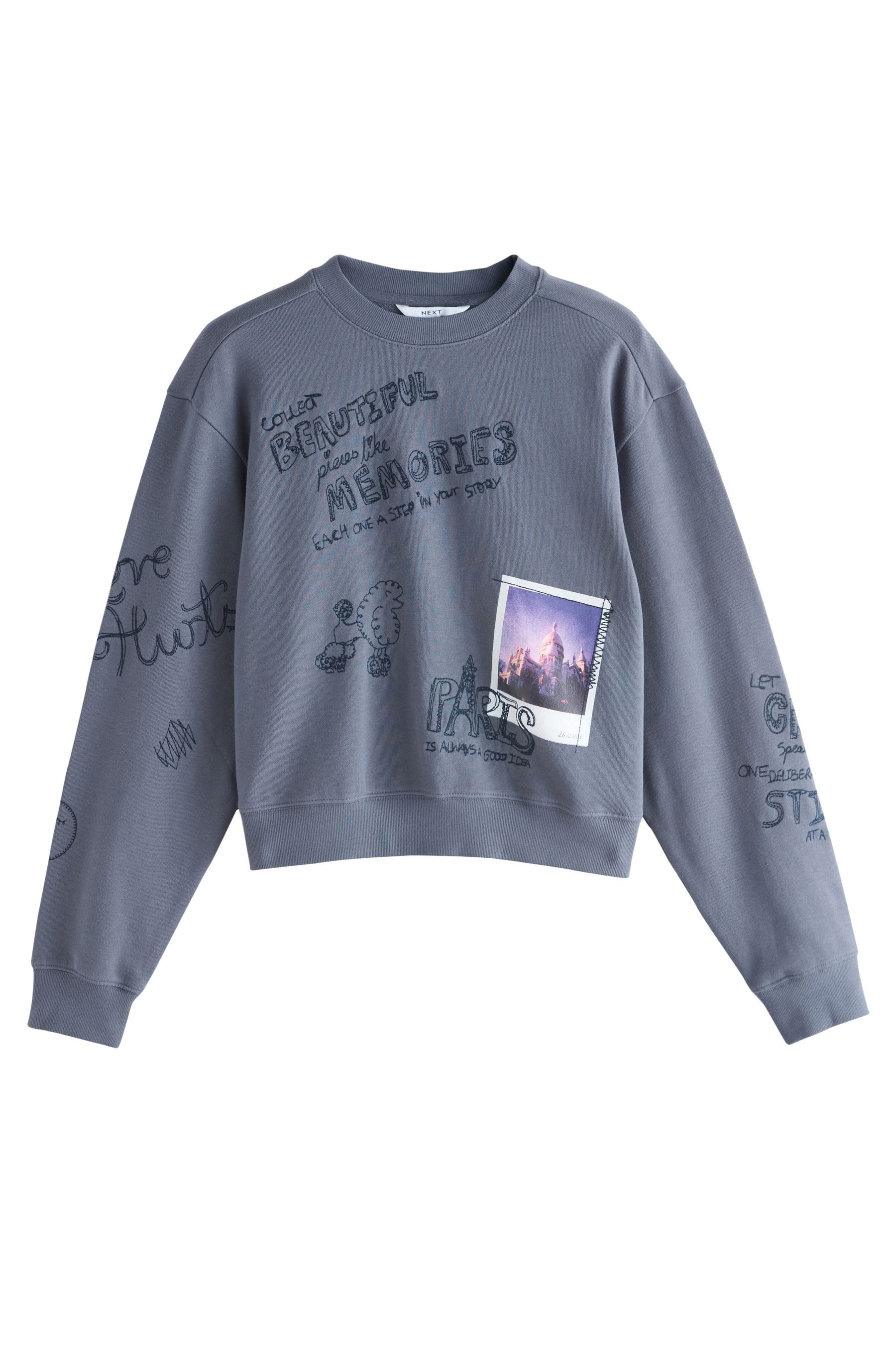 Next Sweater Sweatshirt mit Grafik und Stickerei, Polaroid (1-tlg) günstig online kaufen
