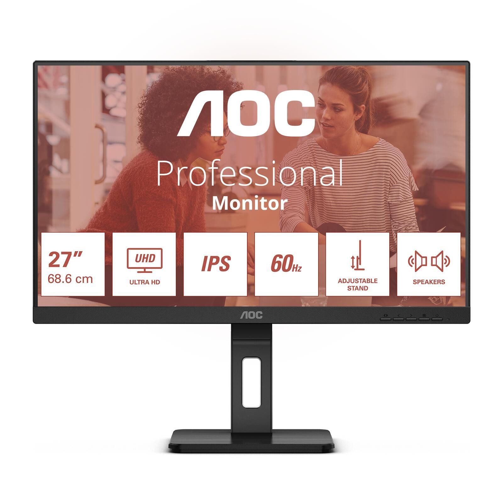 AOC AOC U27E3UF TFT-Monitor (3840 x 2160, 4 ms Reaktionszeit, 60 Hz, IPS Panel)